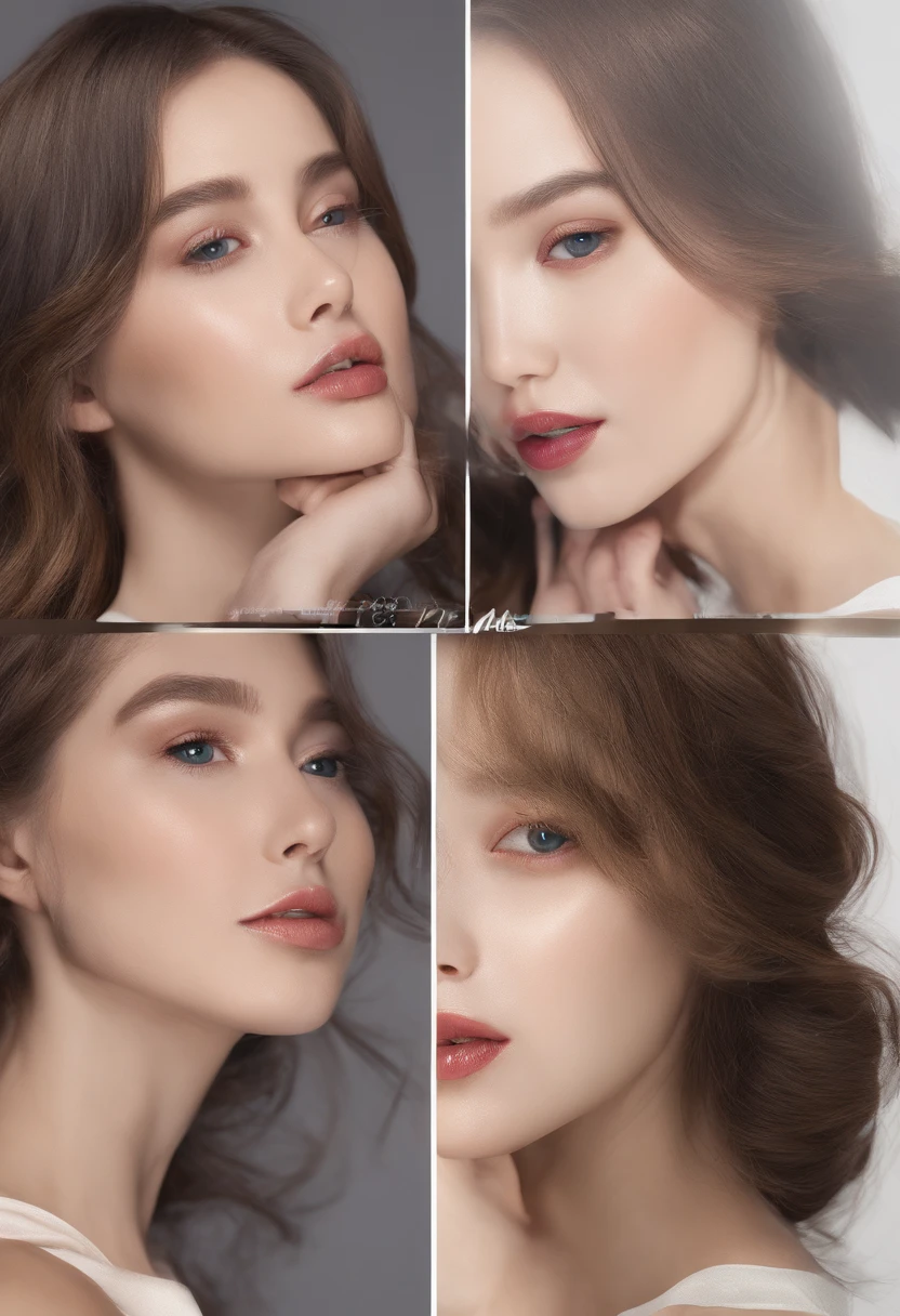 Botox lips, very moist skin and hair, firm breasts, dark blond hair, long straight hair, wet peignoir, European youth, perfect body, open (thin, perfect body, small), photorealism trends, high-resolution details, raw photography, sharpness, uniqueness in d850 4, koda850 k 400 portrait camera, 1.6 lens, rich colors, hyperrealistic texture, spectacular lighting, a surprise to real art, the fashionable Cinestil 800 mechanism,