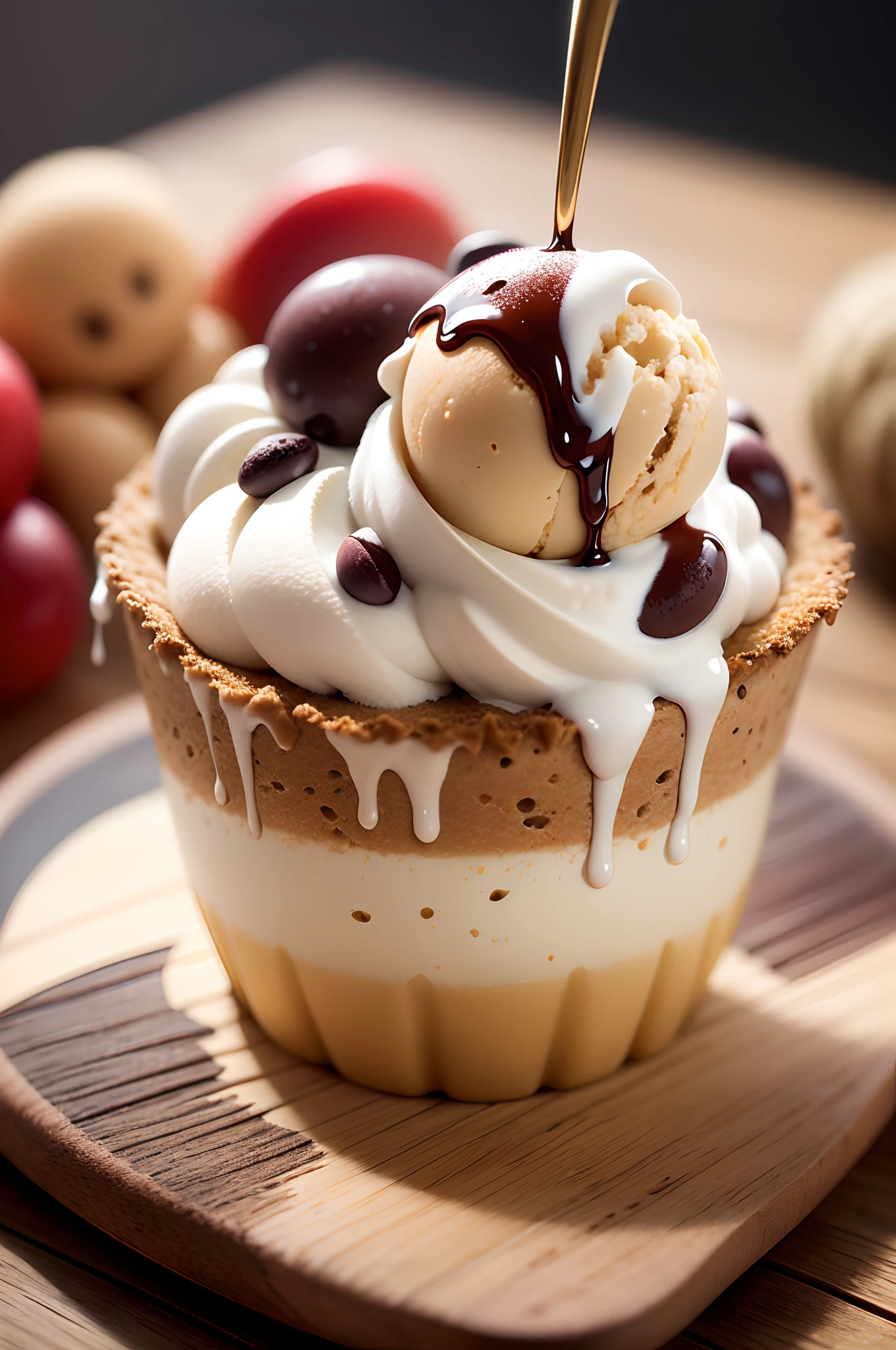 tmasterpiece,best qualtiy,Highest high resolution,Official fine art,Classic ice cream variety、Innovative ice cream ideas,Realistic photography,Food photography,Numerous award-winning masterpieces of