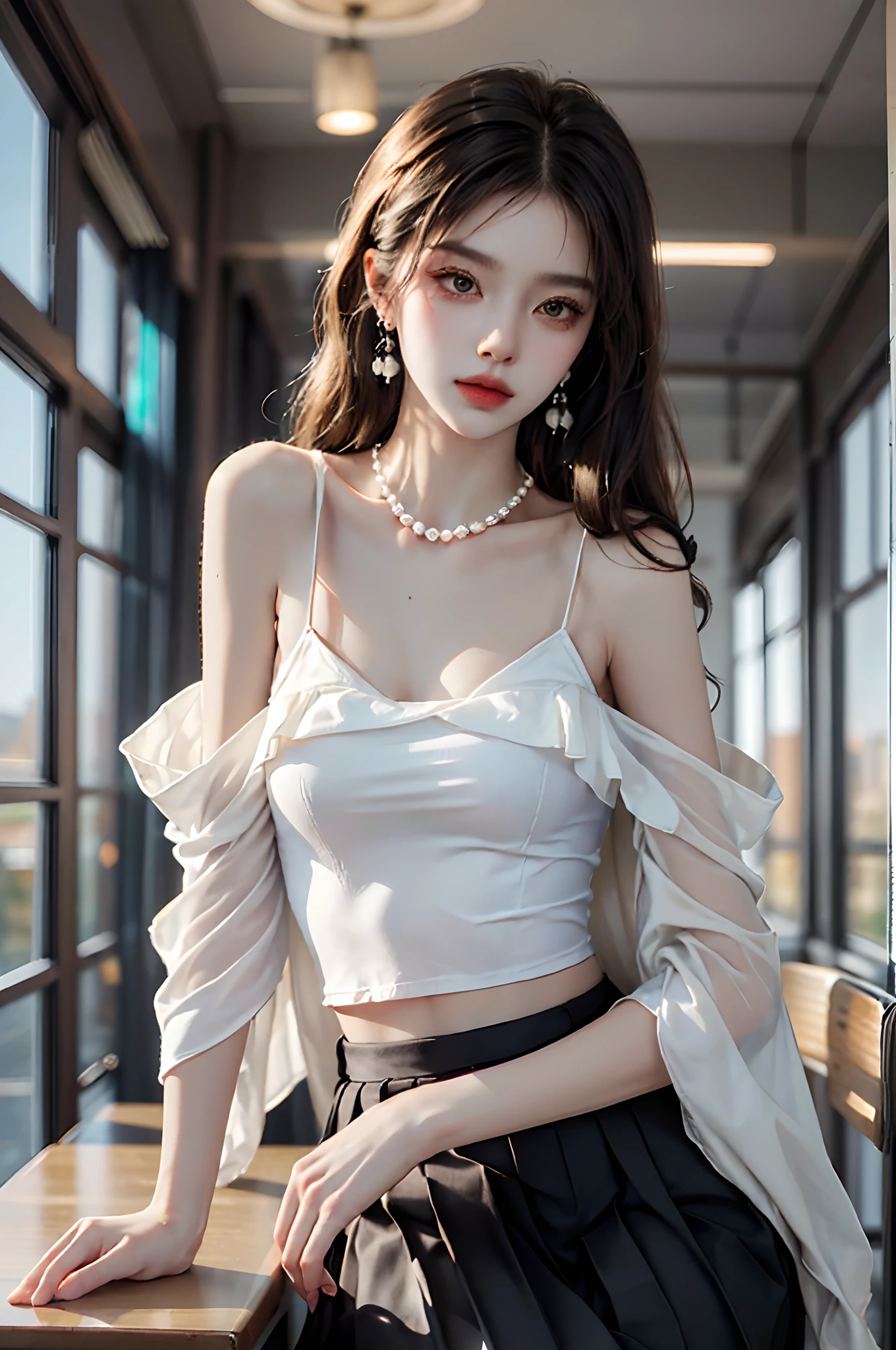 (Woman walking the streets of New York)、Slightly further angle of view、(Digital art like a movie:1.3)、High resolution、Tabletop、最High resolution、Very detailed、shape、[4K Digital Art]、(Sharp Focus:1.5)、 Depth of region、Bokeh、4K、High resolution、Very detailed、Very detailed、Very detailedCG Unity 8k壁紙、Real、Real、RAW Photos、美しくDetailed face、Fair skin、 Real glowing skin、 Detailed cloth texture, Detailed hair texture, Perfect body, Beautiful Face, Acura, Anatomically correct, Very detailed face, Eye, skin Texture, Natural neck length, (Beautiful Eyes, Beautiful Hands), (Shiny skin: 1.2)、Thin legs、Long legs、The face is fine、Detailed background、8k、Portrait、フォトリアリスティックでVery detailedなCG、Very detailed、Particle Effects、Dynamic Effects、Depth of region、Cinematic Light、Lens flare、Ray Tracing、Tabletop、Real:1。4、High resolution:1.2、Real、Real)((One person、Model-like pose:、Side bust、Detailed face、Bright expression、Young、Bright、White skin、Amazing looks、Ultimate beauty、White hair with glossy highlights:1.8、Light Hair、Silky Straight、Hair swaying in the wind))、(Thin petals flutter)、Golden white hair、Shortcuts、ボブヘアドラマチックcorrection、correction、Pink Lips、eye make up、mascara、eyeliner、eye shadow、((A semi-transparent off-the-shoulder tank top and a tight black miniskirt))、Captivating smiling woman))、Facial details、High resolution、High resolution、Female librarian、Obscene language、sexual temptation)