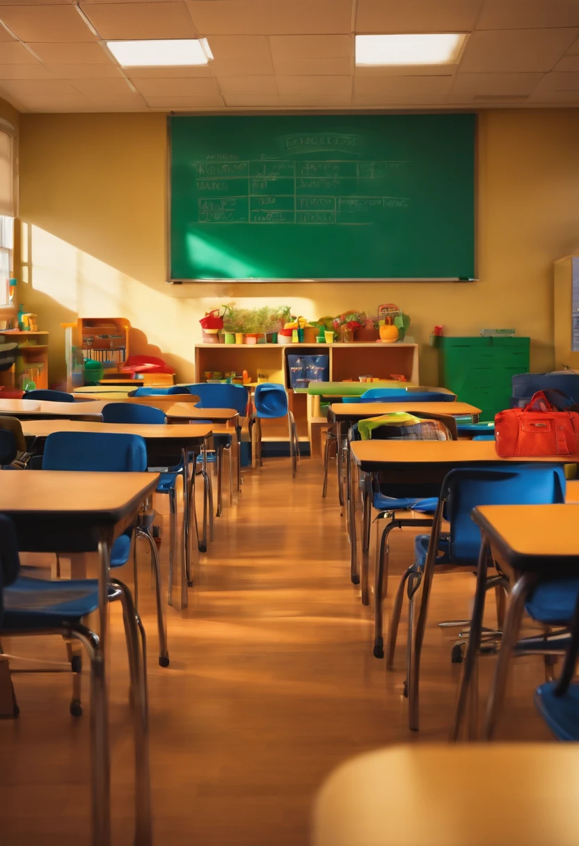 A vibrant school classroom, brimming with energy and eager minds, where curiosity sparks, ideas bloom, and the seeds of knowledge take root in the hearts of our future leaders. very realistic. 10k pic