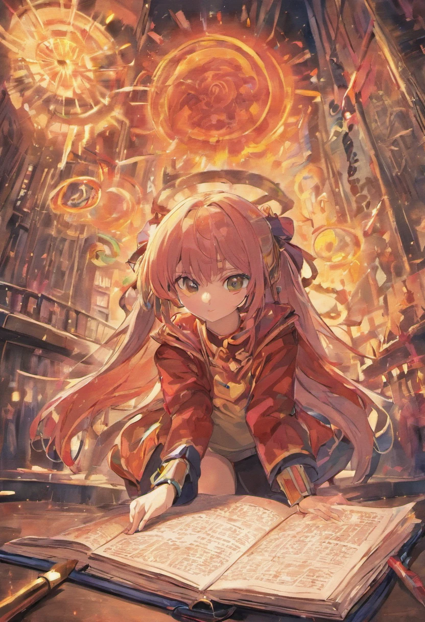 An Open Book and on the pages drawn illustrations of anime characters