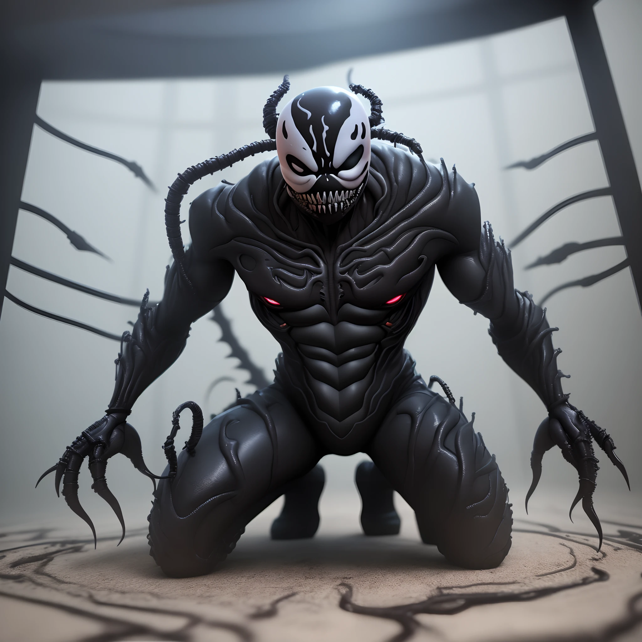 3D Venom symbiote for your body, Black mucus of the body , into venom, venomize(Adult male)((Venom possession,venom symbiote))3D venom symbiont,The body is assimilated with black mucus,volumettic light,Models,Dioramas
