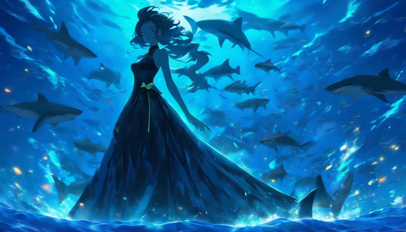 Evening dress,lady,Black Shark Girl