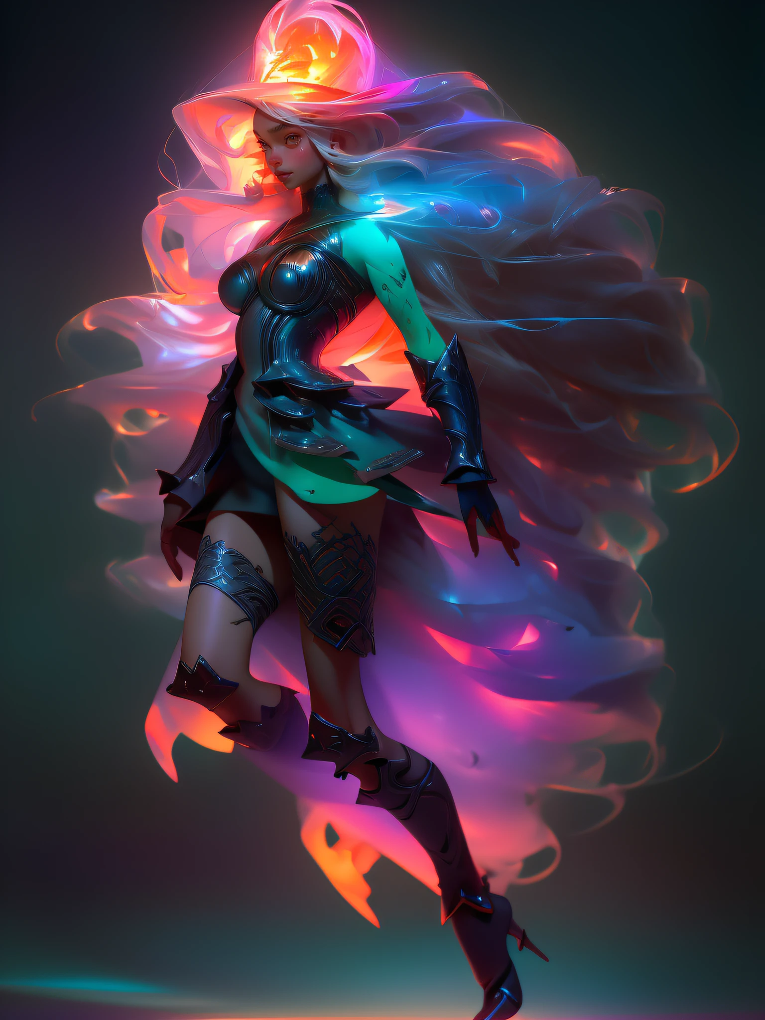Elf Knight, (floating_long_hair:1.3), (detailed eyes:1.5), beauty face, cool vibe, fashionista pose, glowing glyphs, graphite, gold, unique, reflection, detailed texture, detailed pattern, (glowing aura:1.2), fantasy, fantastic, sharp, rainbow crystals, storm aura, floating:1.4, ((purple aura, green aura)), shine:1.3, (((looking viewer))), perfect anatomy, (chuppy body:1.4), (big_boobs:1.3), (big_ass:1.4), ((revealing clothes)), nijistyle, green_glowing, upper_body, Golden+Purle clothes, stylish, (masterpiece:1.2), (best quality), 4k, ultra-detailed, (dynamic composition: 1.4), dark theme, (luminous lighting, atmospheric lighting), Final Fantasy style, magical, ((glove full hands)), viera, helmet, revealing clothes, vambraces, armored legwears, high heels, foots armor