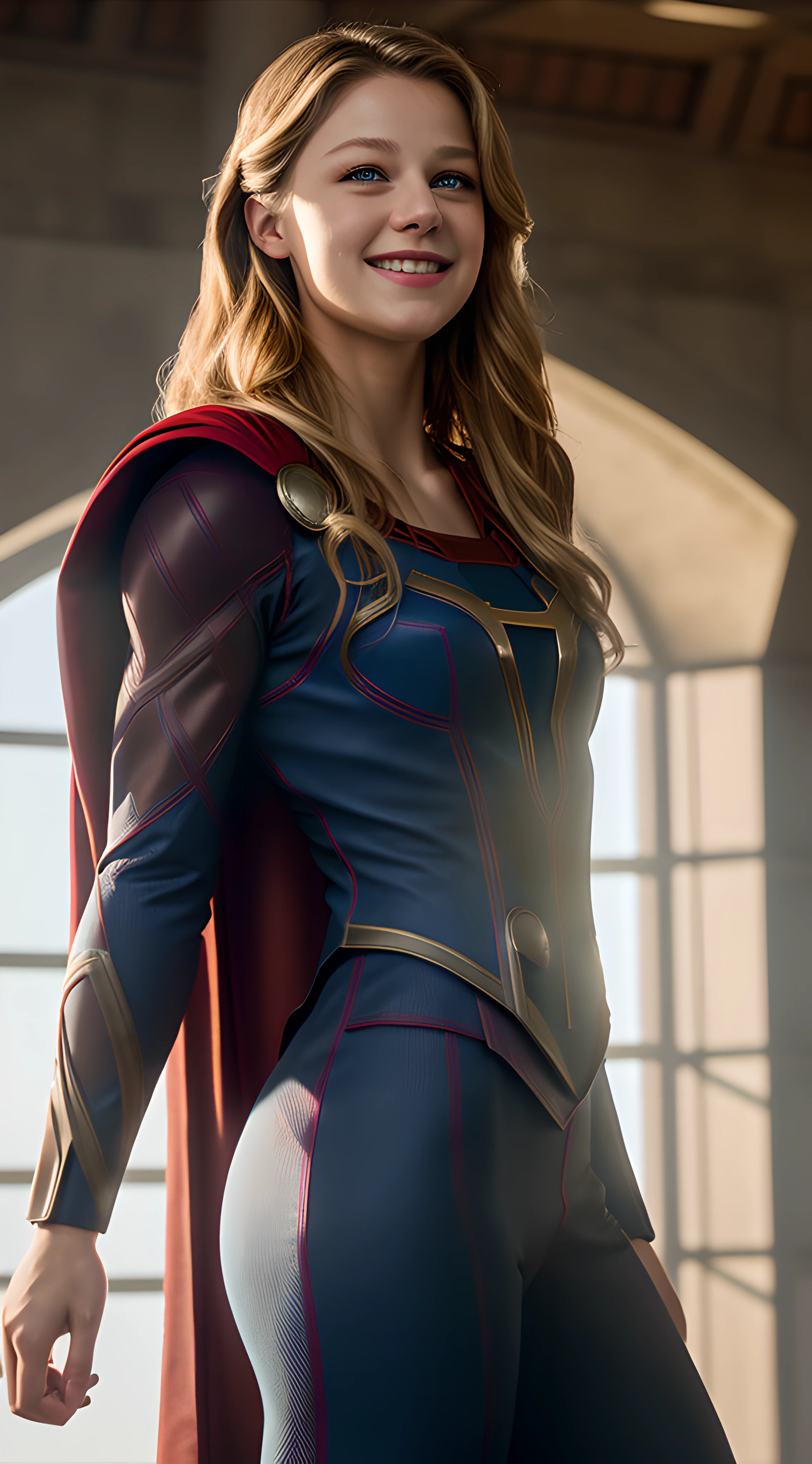 "((Melissa Benoist is Captain America, wearing a Captain America outfit)), young face, lean cheeks, fit and a bit muscular body, ((intricate Captain America outfit)), long blonde hair, showcasing her strength and determination while having a seducing smile and doing a Captain America pose. Ultra high definition and resolution, capture every detail of her intense expression and powerful stance. Photorealism brings her presence to life." real, photoshoot, realistic, luminescent, atmospheric scene, masterpiece, best quality, (detail skin texture, ultra-detailed body:1.1), RAW photo, (high detailed skin:1.2), 8k uhd, dslr, film grain, Fujifilm XT3,
blonde hair, blue eyes, realistic, blurry background, blurry, long hair, lips, jewelry, upper body, collarbone, solo, doing a she hulk pose, outdoors, solo focus, depth of field, (smile:1.2), looking at viewer, sunlight rays, armor