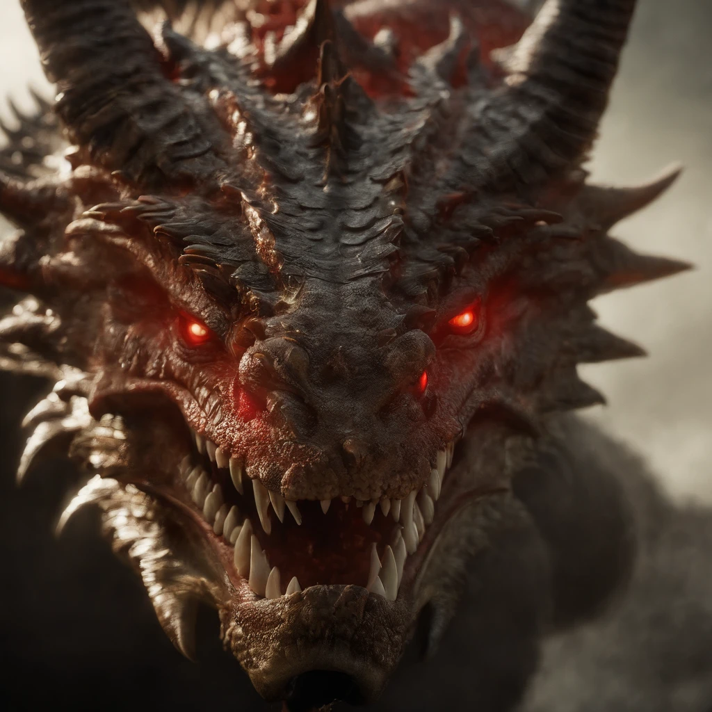 Tenryu Dourado,Rough red eyes,Close-up release of fire blood from the nose,Chest scales,alta qualidade,8k,muitos detalhes,Alface de fogo,Infelizmente,4 pernas,Garras manchadas,Ouro,Perigos,fires,dentes pontiagudos,big dragon,imensidade,Threatening,imponente