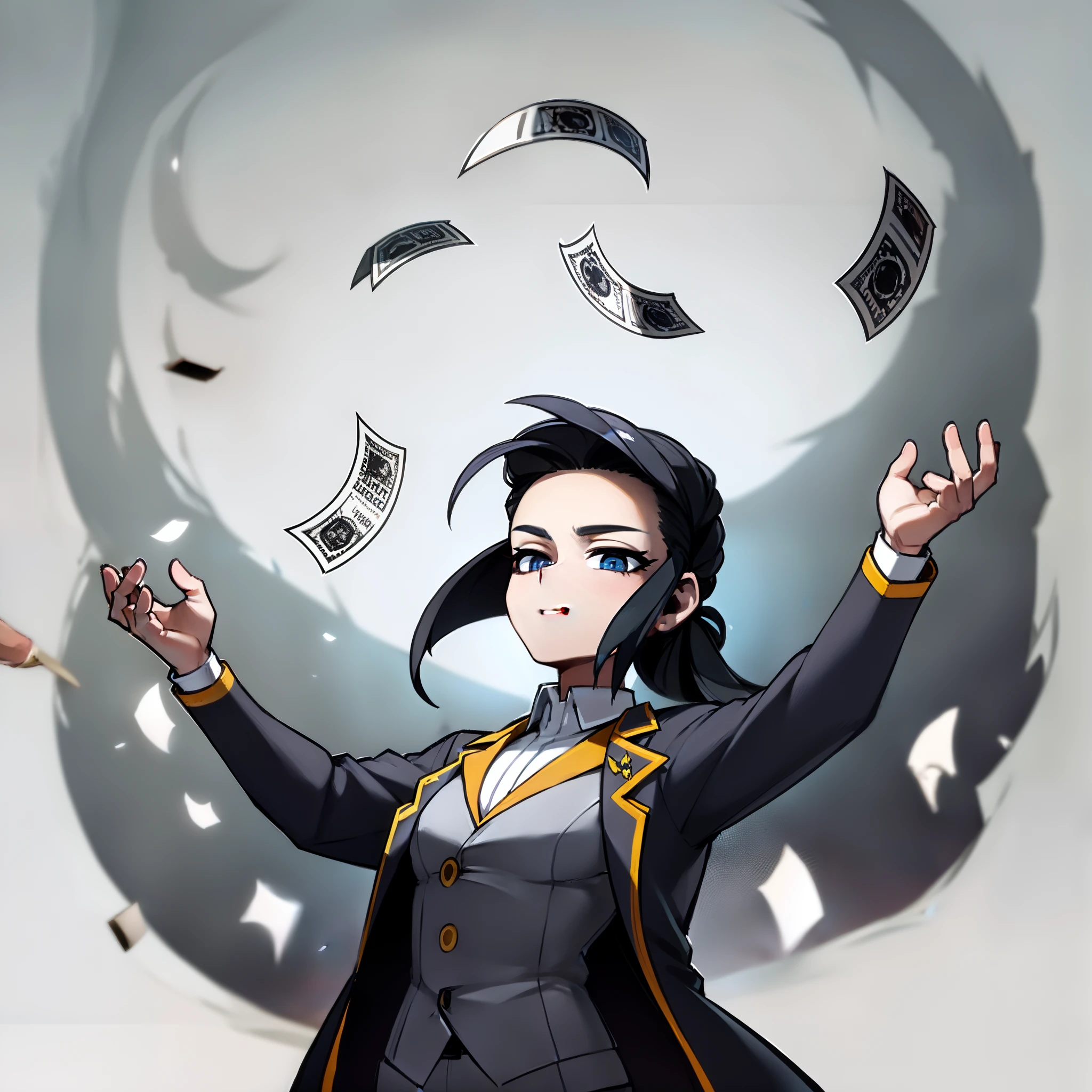 (best quality,ultra-detailed,highres:1.2), vivid colors, professional, sharp focus, portraits, money-juggling, detailed illustration, intense lighting, dynamic poses
