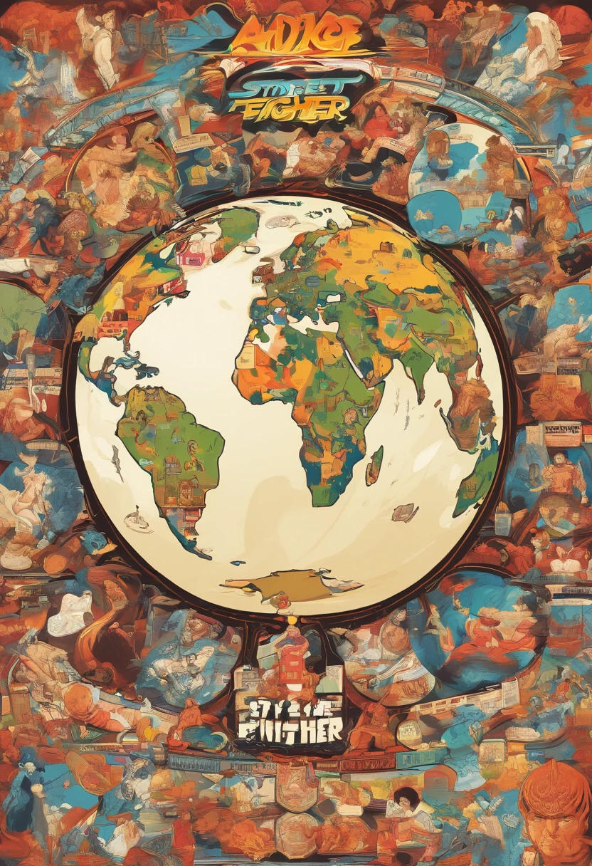 An illustration of a globe with investment icons in different parts of the world.