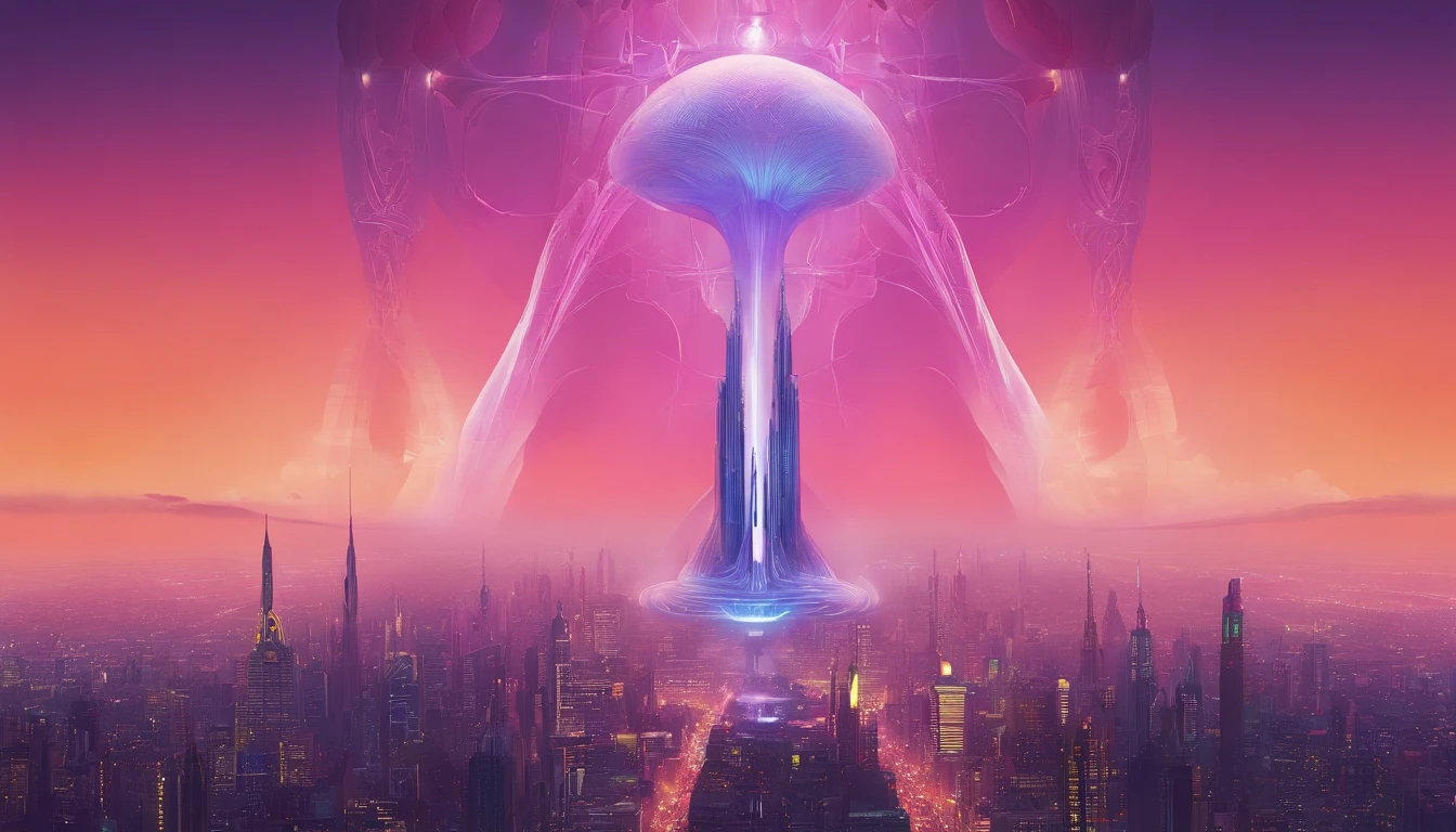 Stuart Lippincott style,God Online,in awe,Light,The sacred world,Floating huge futuristic statues,Skysky,Awe-inspiring and peaceful,Detailed composition,Subtle geometric elements,refuge,Fresh and soft atmosphere,amber hues,Huge statue surrounded by villains,Fluid,Powerful,Small size,Yuri Shudov style,Philip McKay style,Works of masters,超詳細,HighestQuali,8K