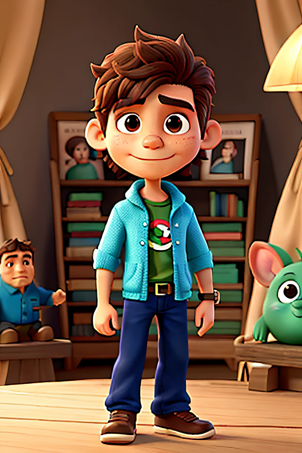 gere imagen desse personagem na selva