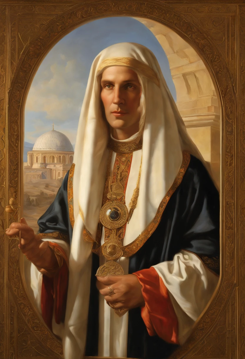 Painting by Isaac Newton with expression of astonishment, roupas de mago, Magician's hat, mystic atmosphere, Geometria sagrada, Mystery religions, hermetic, Hermetic symbols, Louve o pecado, Louve o Sol, Escondido, conspiracy, Hermetic, Geometria sagrada, mistic ambient, triangular circle, (master part), (melhor qualidade), ((vista frontal)), arte Boris Vallejo, Syd Mead, JC Leyendecker, Craig Mullins, Pedro Paulo Rubens Pintura detalhada, Sandro Botticelli, Greg Rutkowski, Historic works of art, renaissance oil portrait, 16th century style, oil watercolor painting, dramatic and photorealistic painting by Midjourney, CGSetividade, artstation hd | |, High detail, artstation hd | |, trending in the artstation, 8k