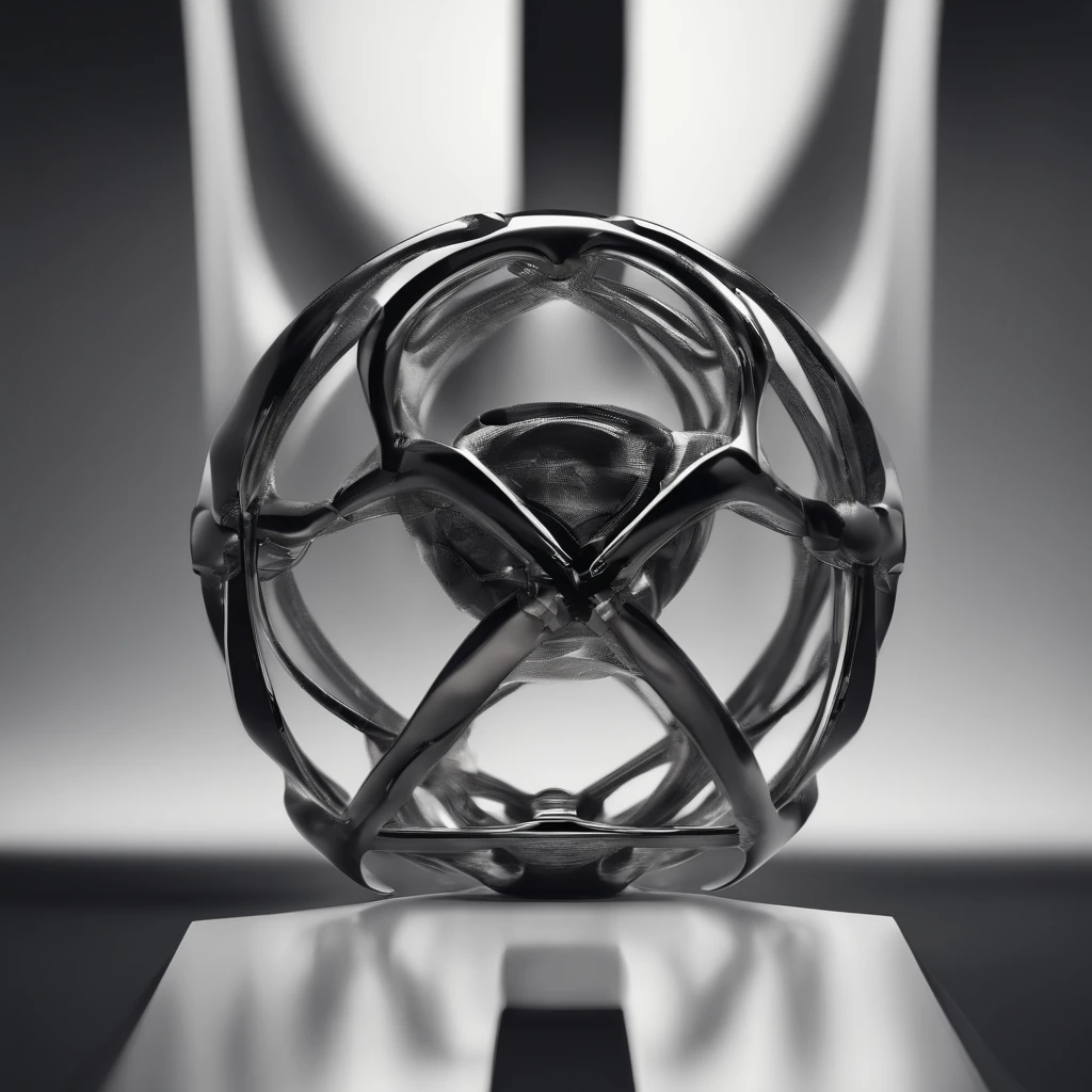 A minimalistic artificial intelligence logo for a company, (best quality, 4k, 8k, highres, masterpiece:1.2), ultra-detailed, (realistic, photorealistic, photo-realistic:1.37), 3D rendering, black and white theme, glossy finish, sharp lines, futuristic design, high contrast, symmetrical composition, glowing effect, minimalist typography, sleek and modern appearance, professional and sophisticated, dynamic and innovative representation, balanced proportions, abstract yet recognizable symbol, visually striking, cutting-edge technology vibes, clean and polished look, visually engaging, iconic and memorable.