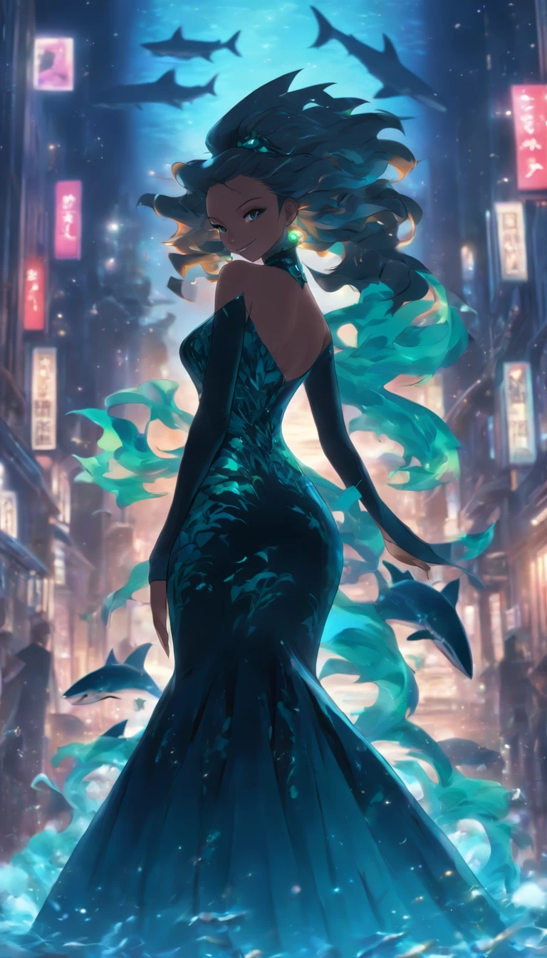 Evening dress,Lady,Black Shark Girl