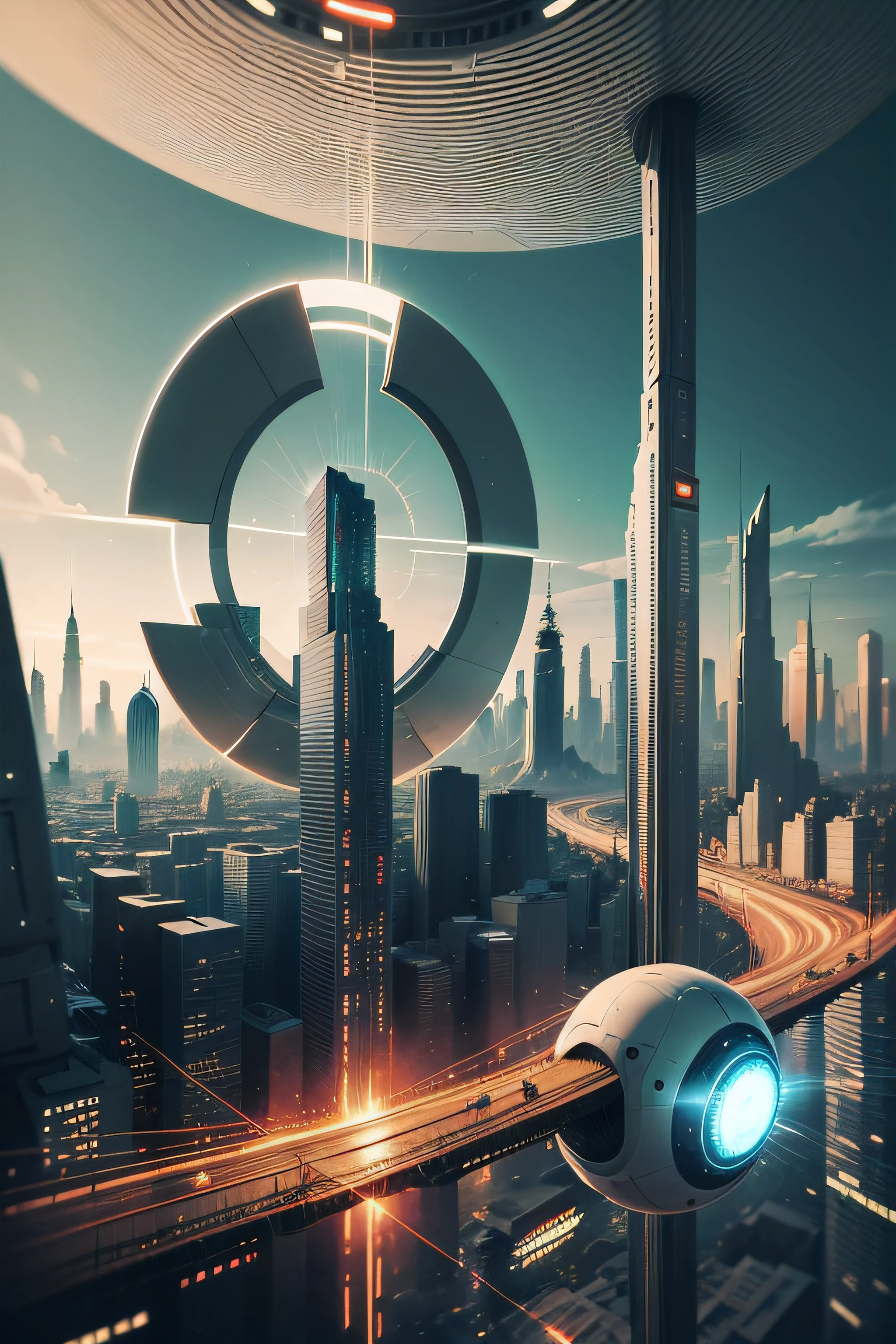 "The memories of a time traveler collide, formando uma paisagem surreal de uma cidade do futuro em cores contrastantes e perspectivas alucinantes. " --auto --s2
