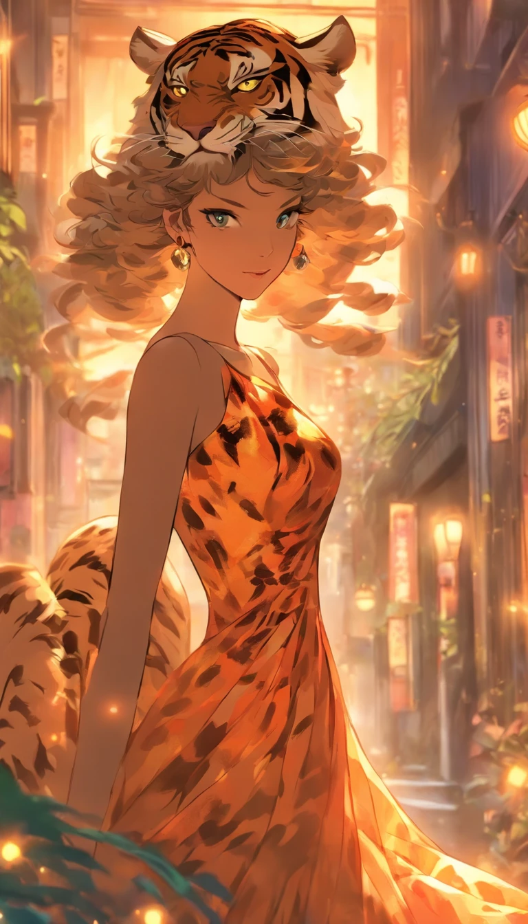 comic strip,Evening dress,Lady,Tiger Girl