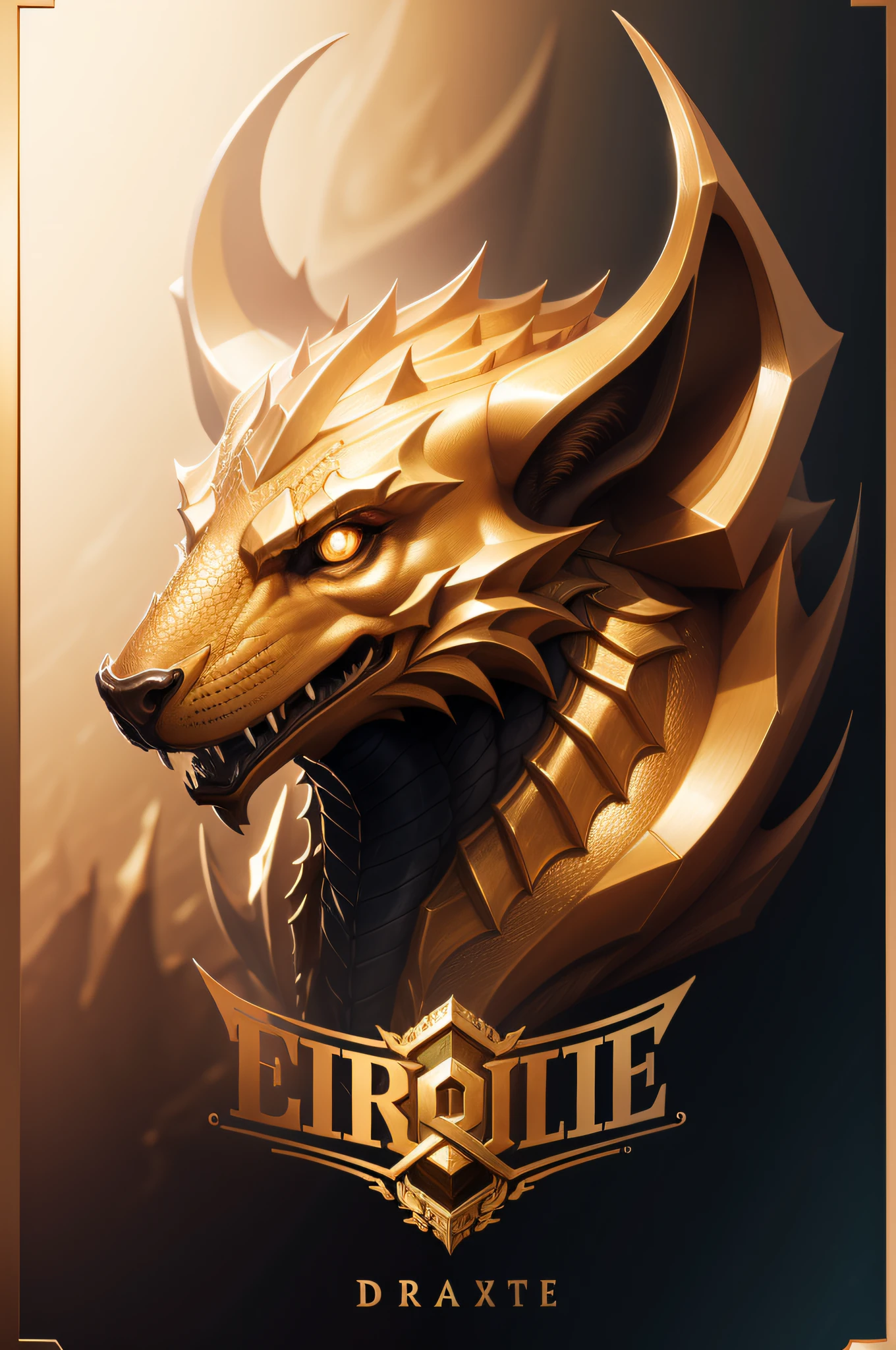 Dragao, ouro, nome com ELITE