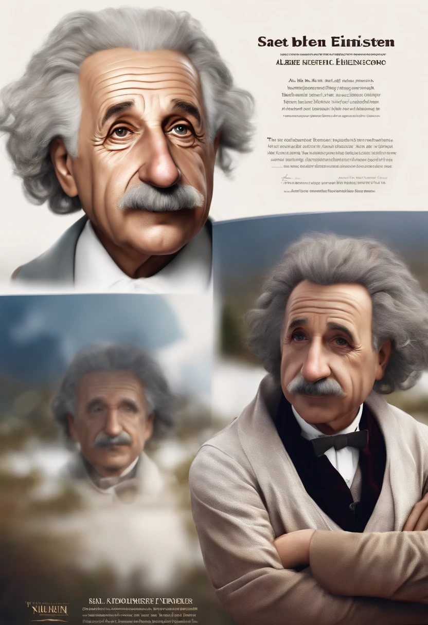 create a realistic albert einstein like character