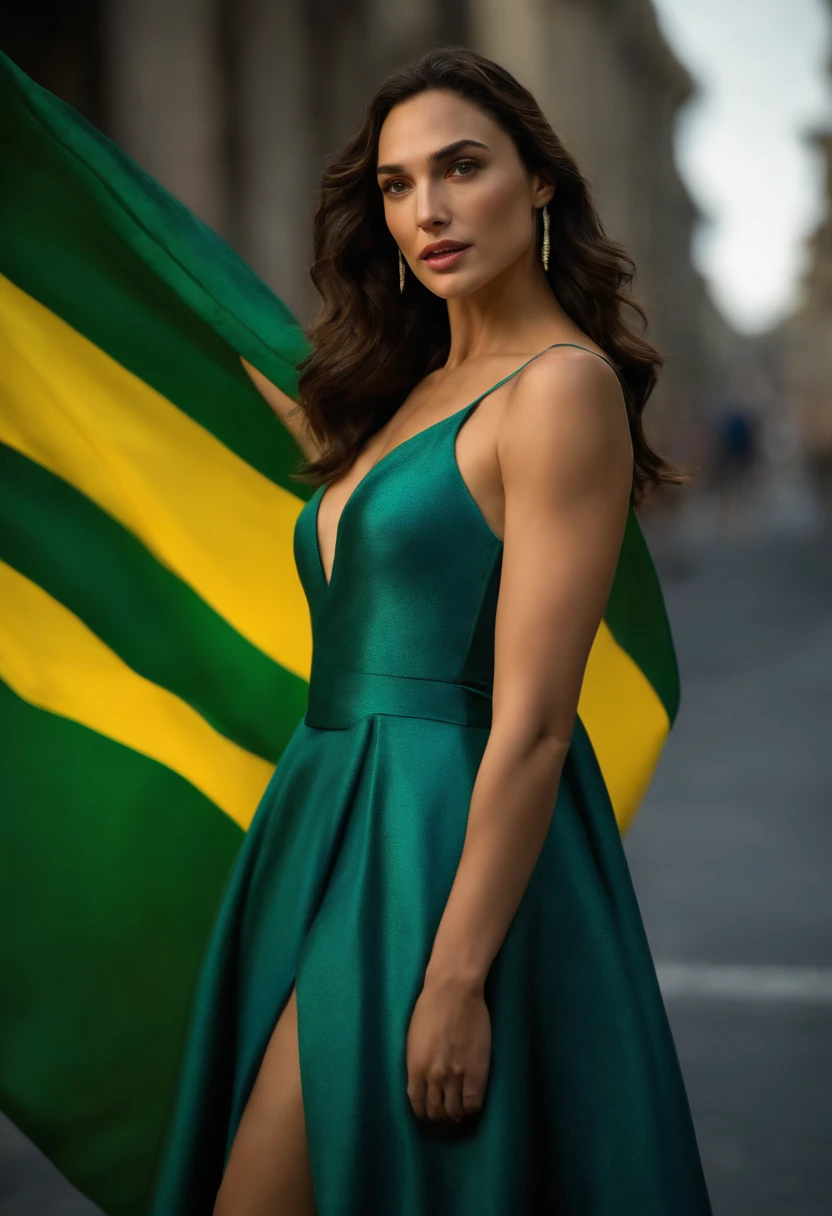 gal gadot green dress Gal Gadot Makes A Case For Frilled Hemlines In Givenchy
