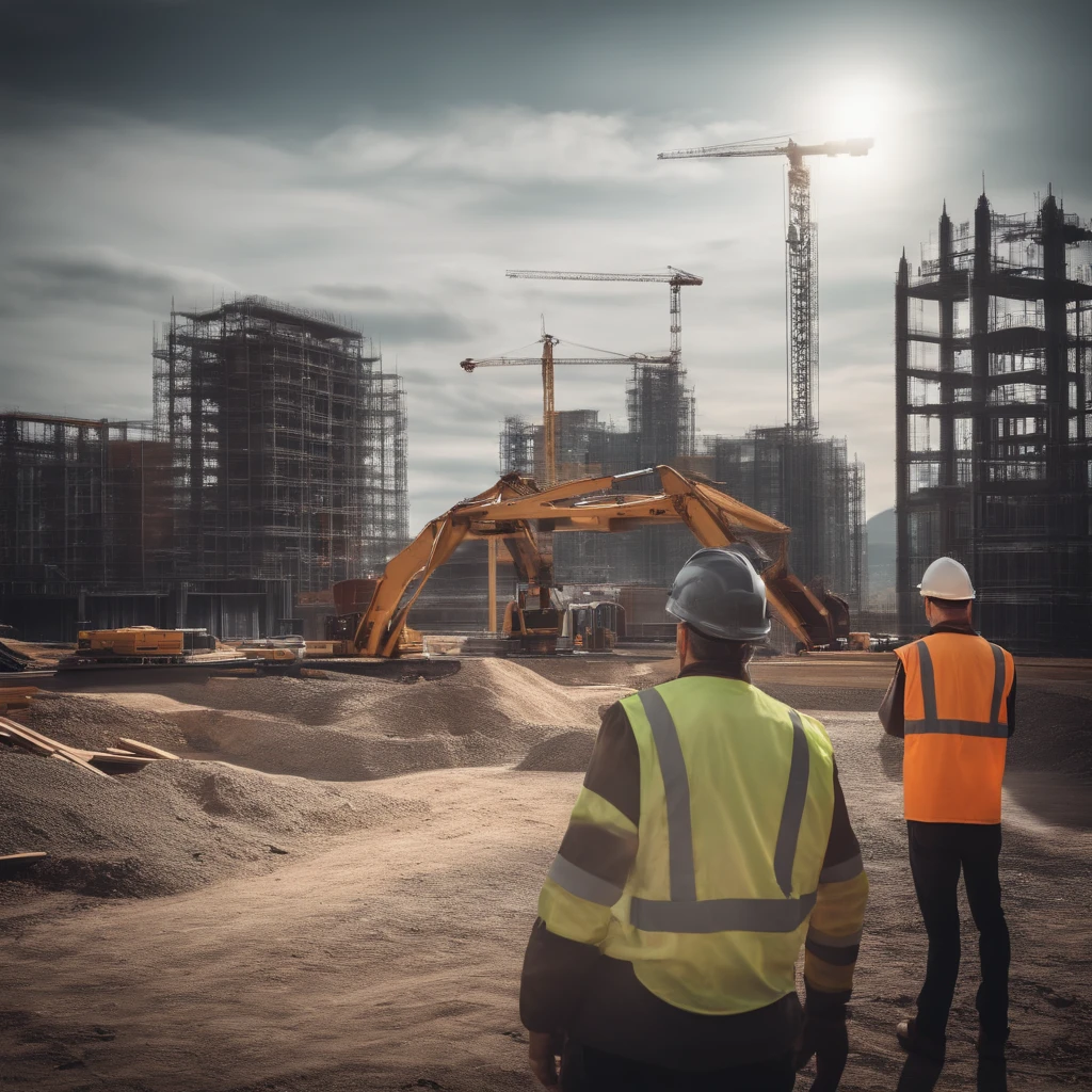 Create image of the bim implementation process in civil construction