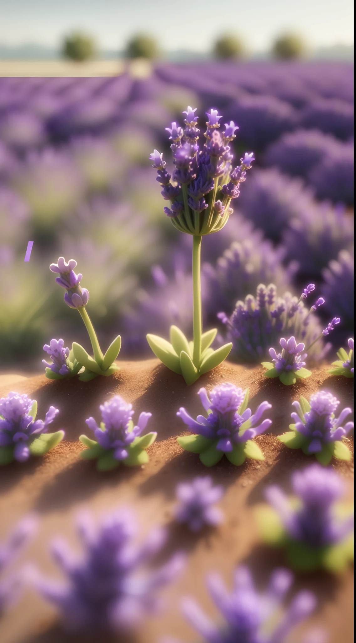 Lavender flovers, Lavender fields, macro, blurred background, Masterpiece, octane render, unreal engine, no add human