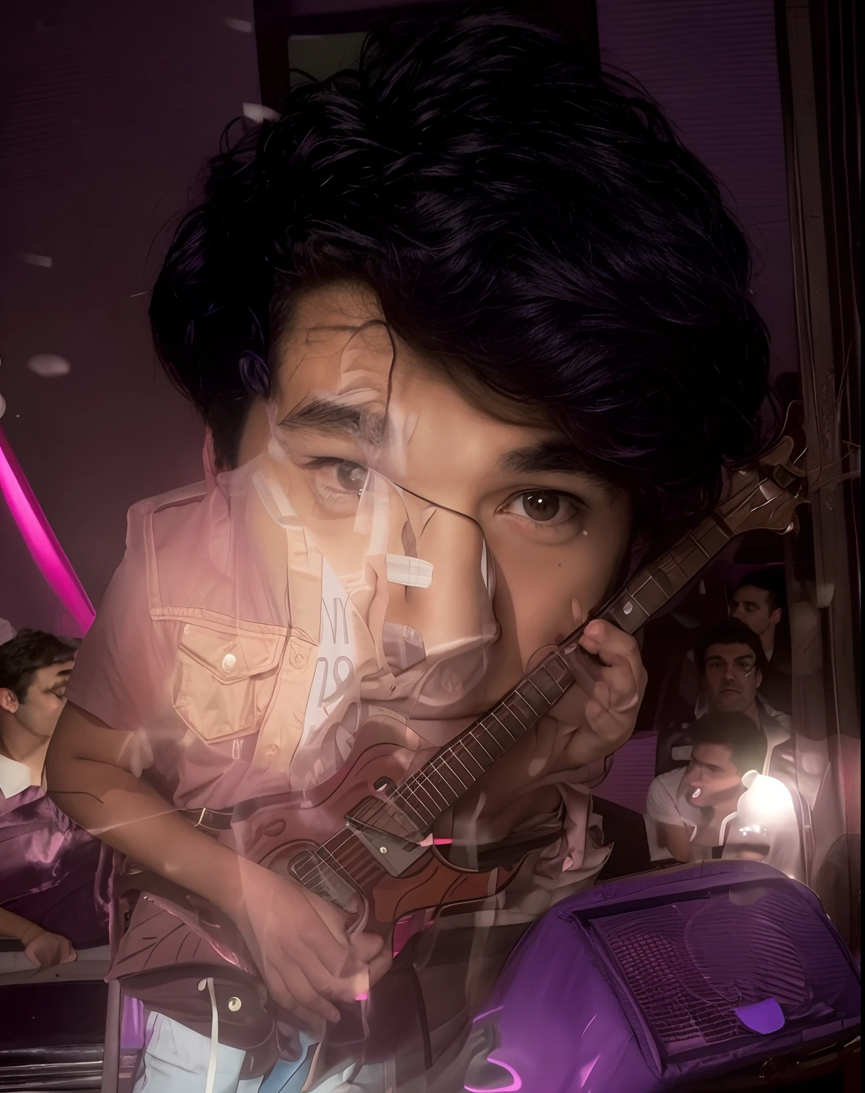arafed man with a purple shirt and a black tie, with accurate face, clean shaven face, without beard, without beard and mustache, good looking face, boy with neutral face, harsh good looking face, clean shaven wide face, around 1 , facebook profile picture, without mustache, handsome face, with round face
