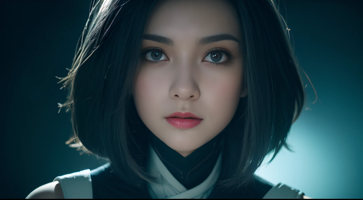 emphasis lines, bokeh, Eye-Level Shot,From the movie ,3D,solo, 1girl,battle garment,A young white haired girl from Germany,A beautiful cyberpunk female image,hdr(HighDynamicRange),Ray traching,NVIDIA RTX,Hyper-Resolution,Unreal 5,Subsurface scattering、PBR Texture、post-proces、Anisotropy Filtering、depth of fields、maximum definition and sharpness、Many-Layer Textures、Albedo e mapas Speculares、Surface coloring、Accurate simulation octane rendering of light-material interactions、Two-colored light、largeaperture、Low ISO、White balance、the rule of thirds、8K raw data、blackstockings,cinematic lighting, ray tracing, reflection light, UHD, best quality, high quality, award winning, high details, masterpiece, anatomically correct, textured skin,