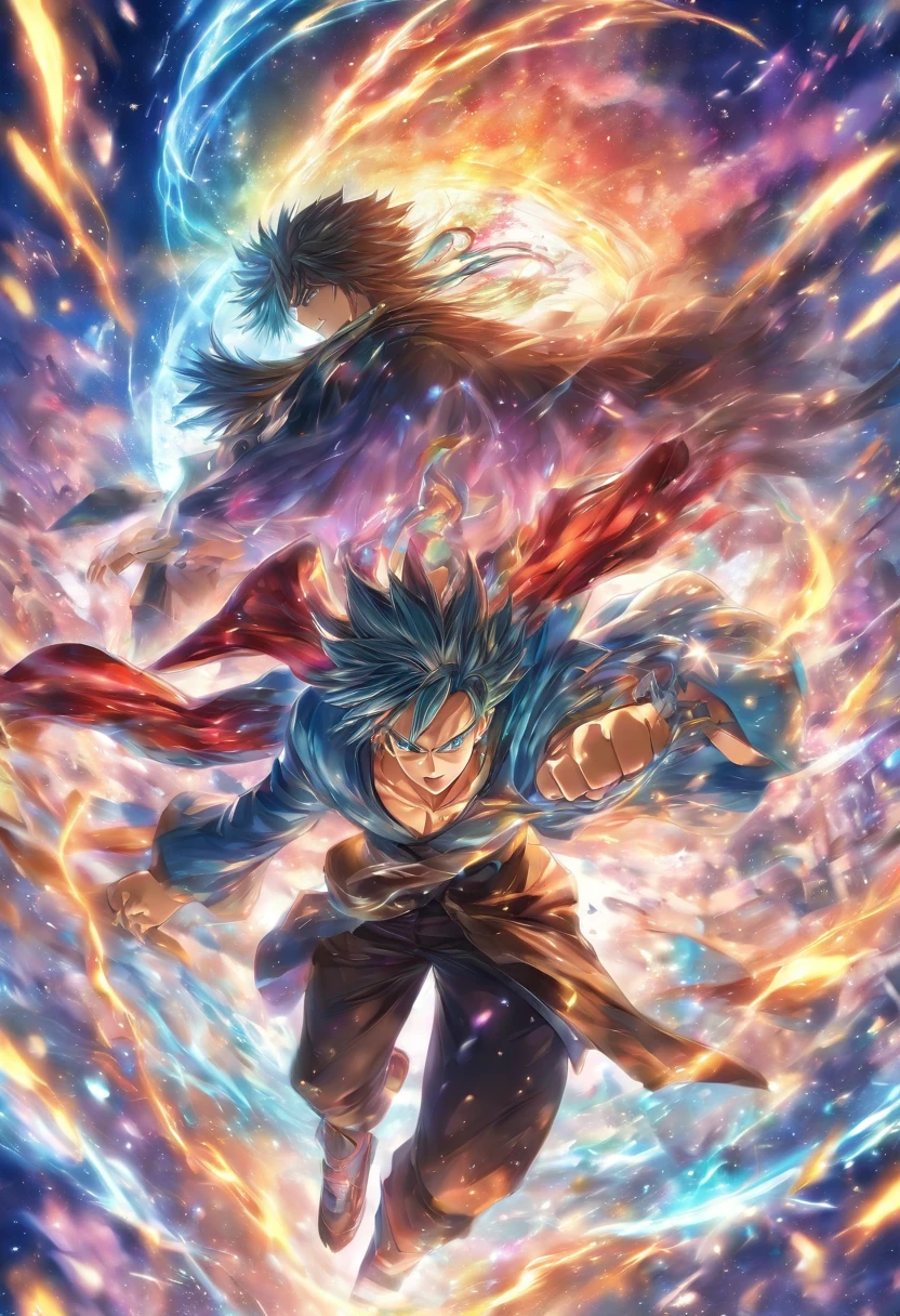 Masterpiece, anime big breast, kawaii, Cute, Romantic, Best quality, 2others, couple, mature, Adult, Height difference, Different fashions, different colors, Casual clothes, Long sleeves, Smile, cheerfulness, Love, Swirling wind, Blue sky, Man with long hair, Man with light brown hair, Woman with black hair, Woman with black hair