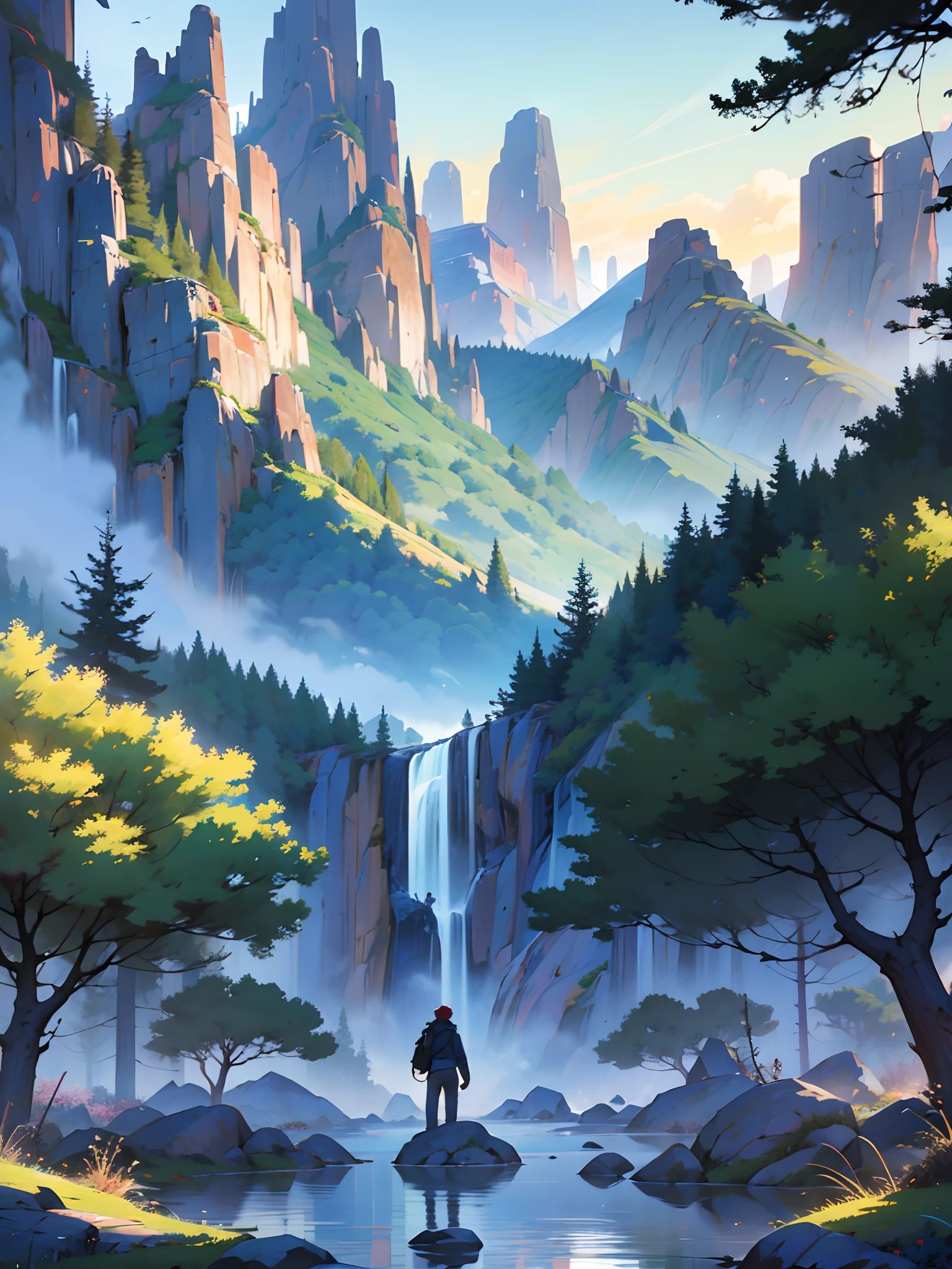 the interior of a camper van with a view of the mountains, detailed scenery —width 672, anime background art, anime scenery concept art, anime landscape wallpaper, anime countryside landscape, anime scenery, beautiful anime scenery, anime landscape, detailed scenery, relaxing concept art, anime background, scenery artwork, traveling through the mountains, anime beautiful peace scene, anime movie background --auto --s2