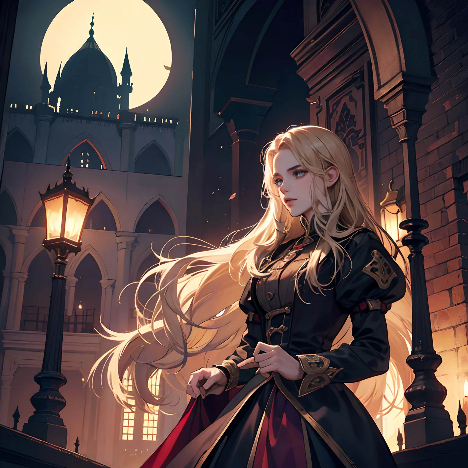 Castlevania Lord of the shadows hyper realistic super detailed Dynamic shot love story between Dracula lord and Beautiful princesse Islamic very romantique scènes