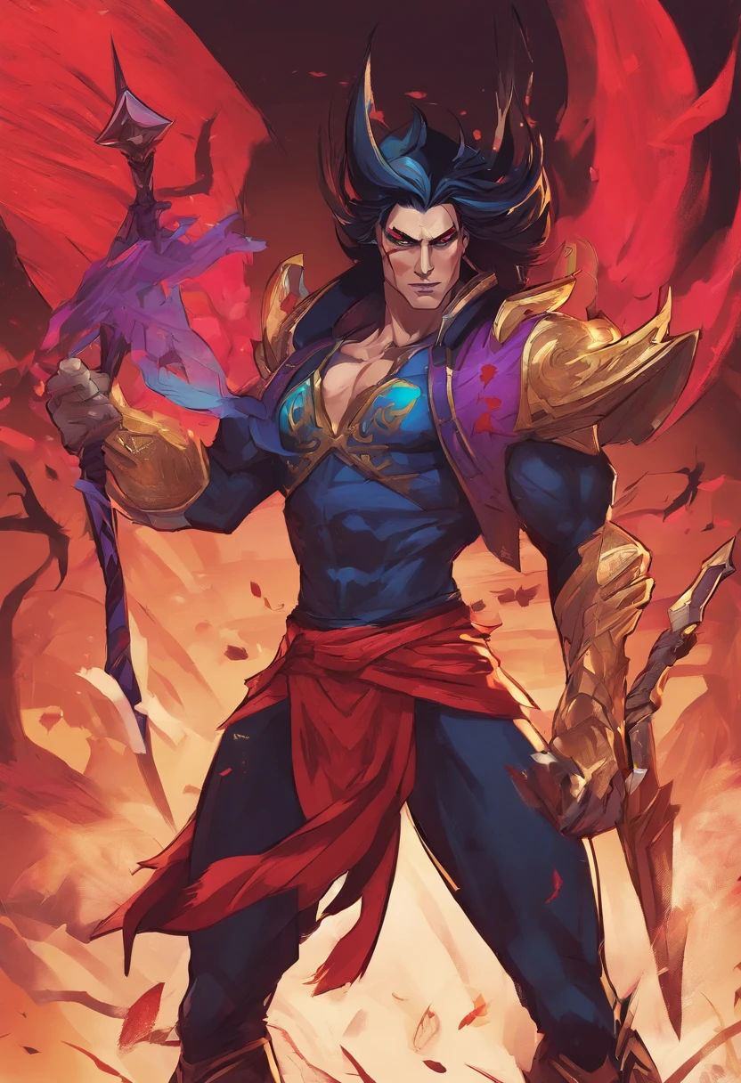 Make a character art Kayn from the game league of legends for a twitch layout