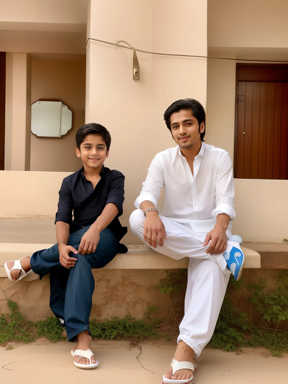 Good looking handsome Change background real face hd brothers love