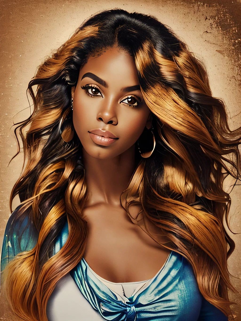 Menina afro-africana: 2.30, afro-queniano: 2.4o (cor marrom escura: 3.03), cabelo cacheados, vestido longo colorido, olhos grandes castanhos claros Cintilantes, Bow in the hair , menina bonita,  olhos grandes castanhos claros Cintilantes --auto