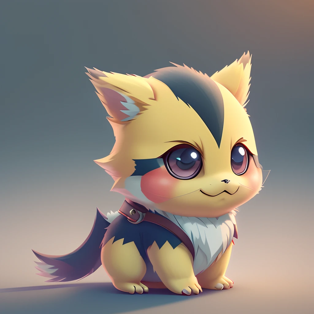 Pokemon Cute Little Ultra Realistic Anime Simonk, Chibi,without background、 adorable and fluffy, Logo Design, comic strip, cinematic lighting effect, A charming, 3D vector art, Cute and quirky, Fantasyart, bokeh dof, handdraw, digitial painting, Soft lighting, Isometric style, 4K resolution, photo realistic render, Highly detailed clean, Vector image, A photorealistic masterpiece,