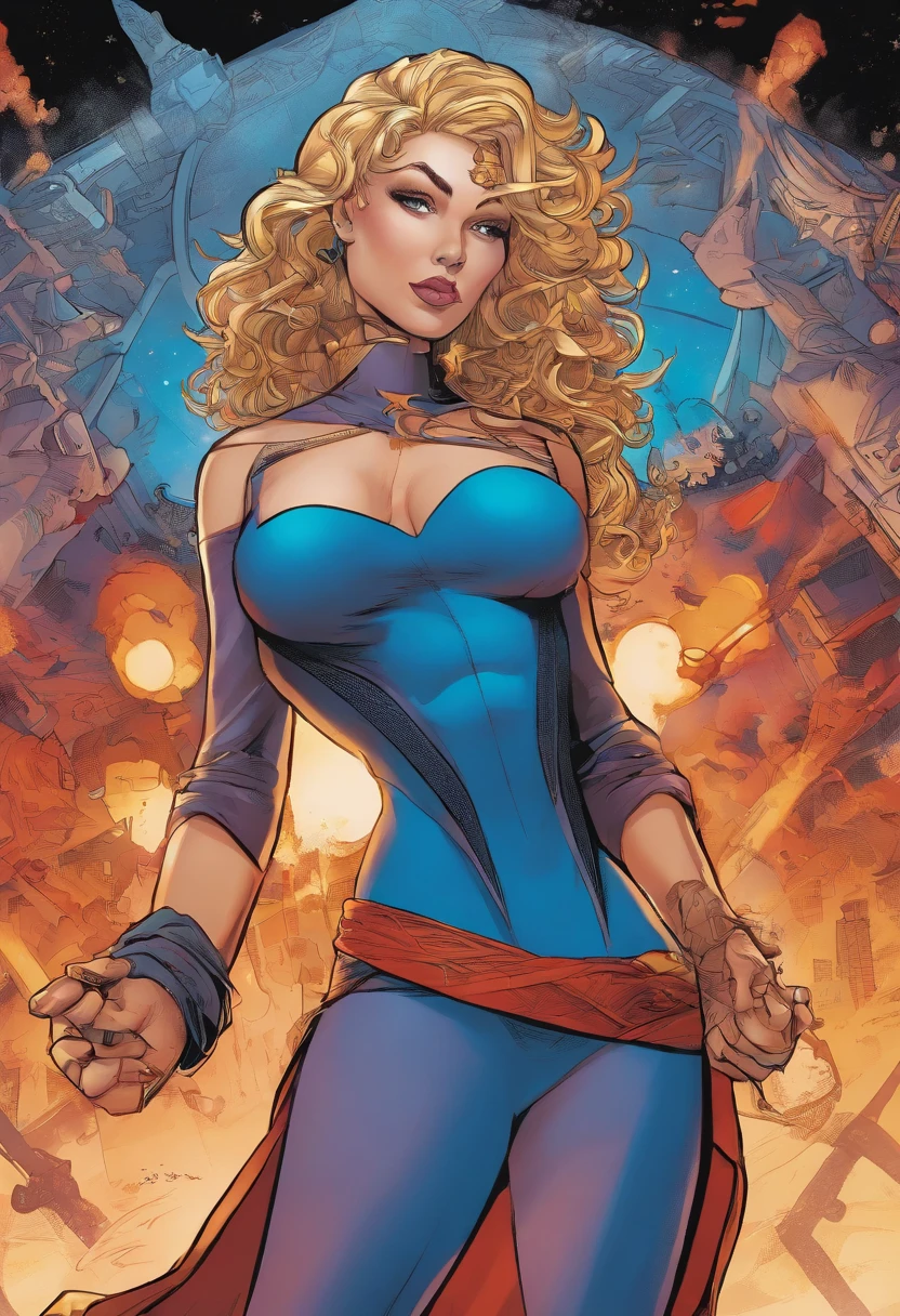 Personagem mulher de Quadrinho estilo alan moore,Jovem mulher de cabelo ruivo e cacheado,Olho azul,Sarda no rosto,alta resolução,Mega qualidade,Ultra HD,quadrinho separado em 3 quadrados,Com a personagem,Ultra perfeito