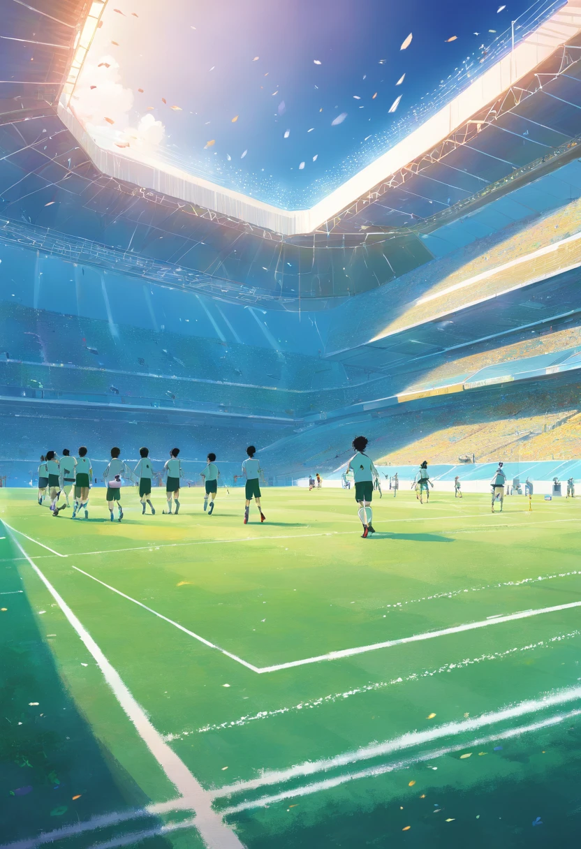 Soccer match background illustration