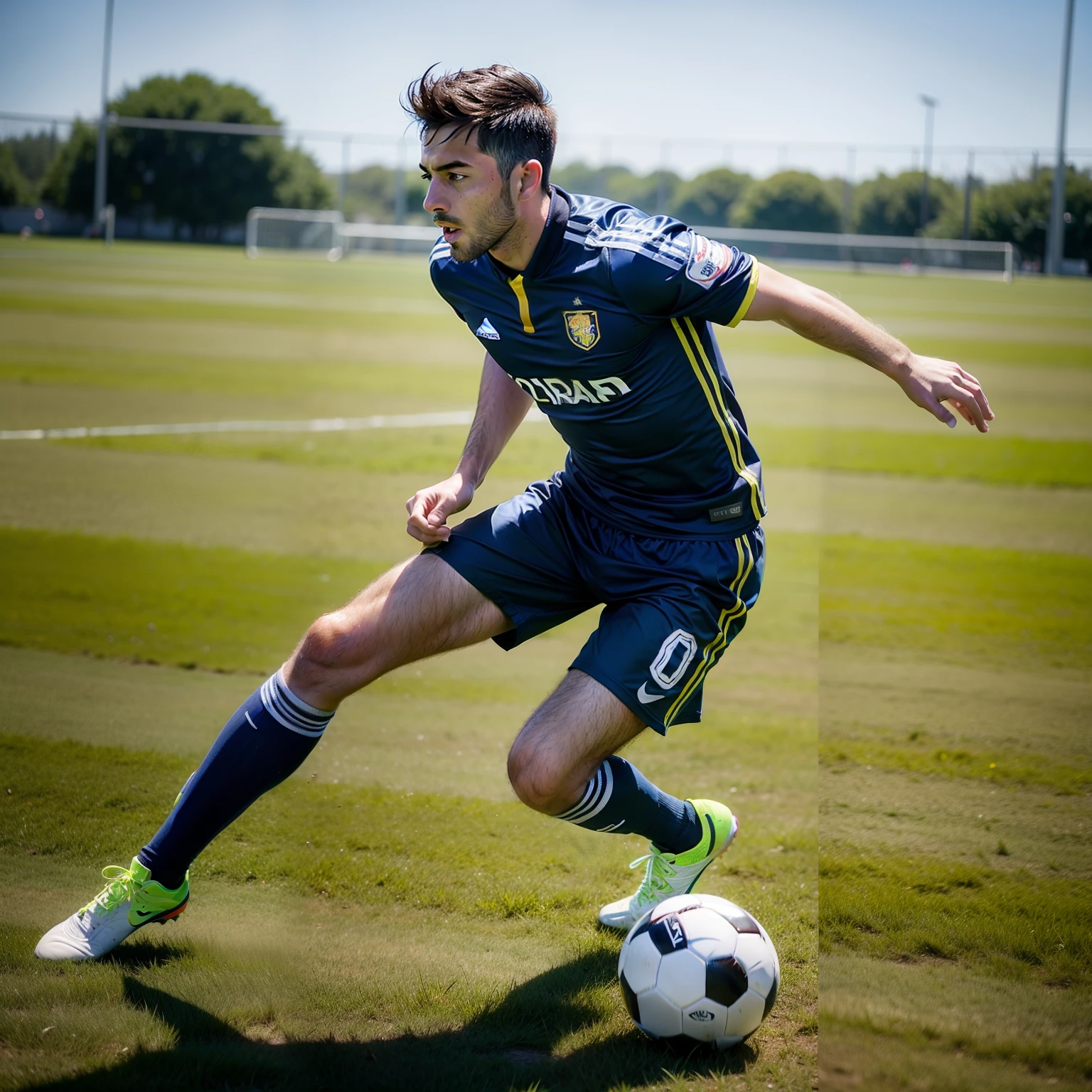 Homem Soccer Player playing in field