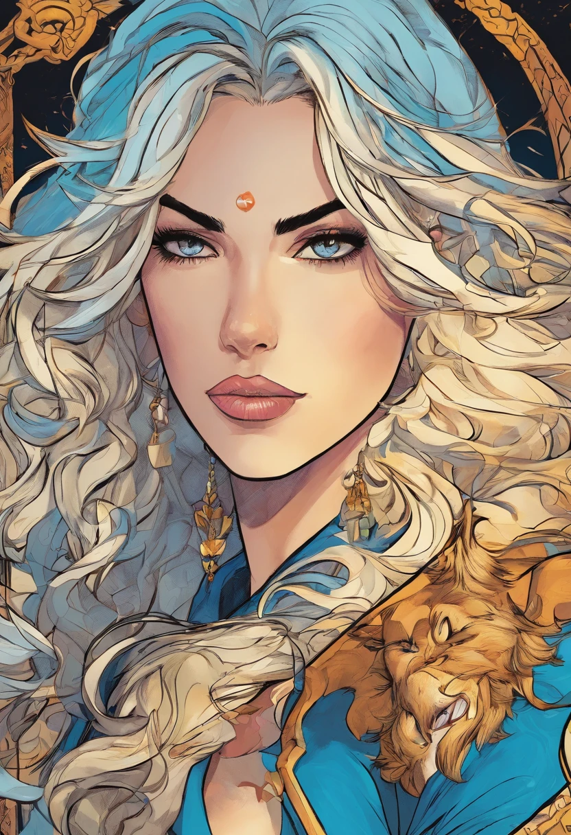 Personagem mulher de Quadrinho estilo alan moore,Jovem mulher de cabelo ruivo e cacheado,Olho azul,Sarda no rosto,usando um evstido gotico,alta resolução,Mega qualidade,Ultra HD,quadrinho separado em 3 quadrados,Com a personagem,Ultra perfeito,Rosto perfeito,cada detalhe perfeito