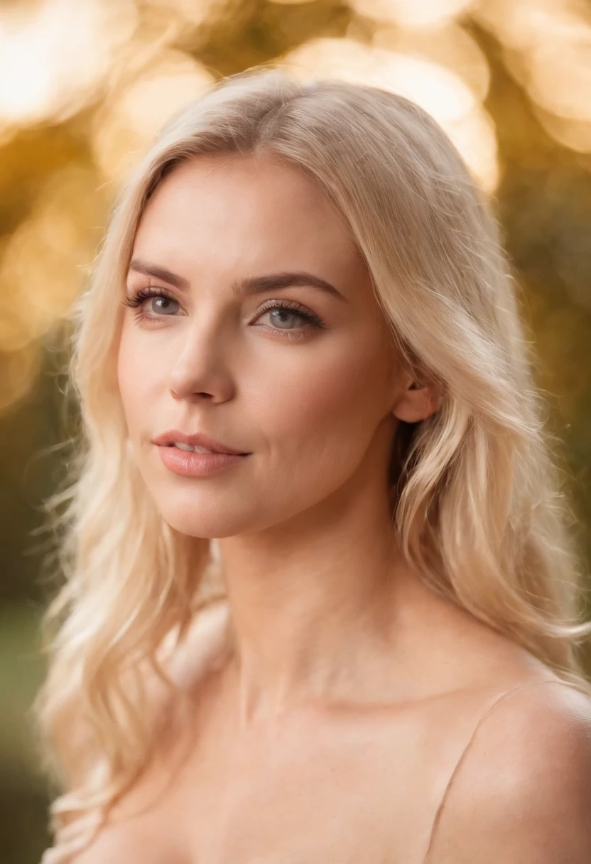 blond woman with a heart on her chest and a quote on the back, angie glocka, profile image, happy and beautiful, a beautiful woman, a gorgeous blonde, full heart - shaped face, inspired by Louisa Matthíasdóttir, profile pic, beautiful being, beautiful woman,