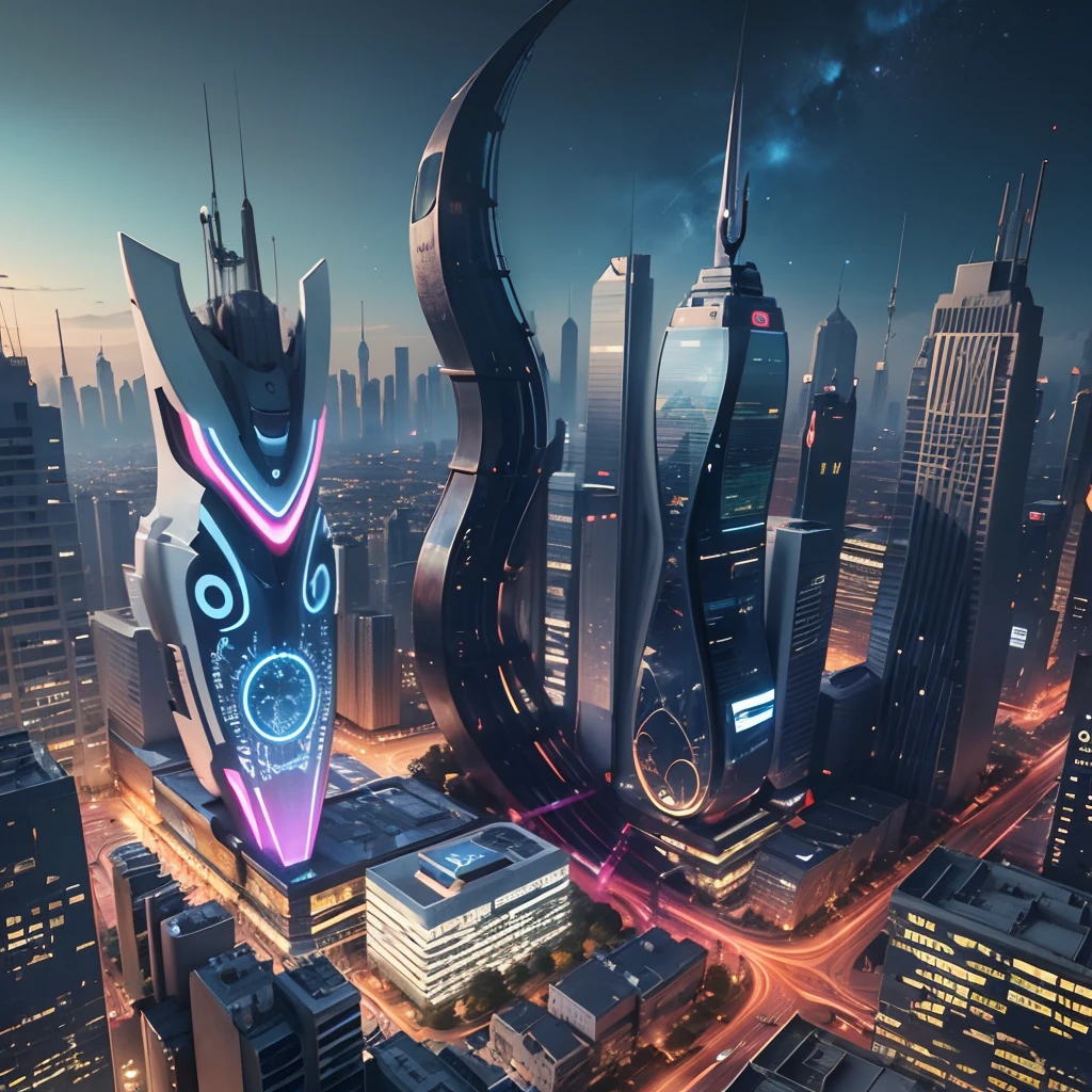 Enter a fascinating vision of the future through captivating futuristic imagery of the African city designed with African designs，african designed sculptures, Africa designed infrastructure, African designed spaceships, pierce the sky, The vibrant lights of the city that never sleeps. In the midst of a bustling cityscape,  high-tech buildings, Its architectural marvels with african designs are enhanced in a futuristic style，The city is full of life，Full of life，Full of wealth。，Full of luxury。，Full of technology。。, State-of-the-art technology blends seamlessly with traditional African luxury urban structures. This stunning work of art, ，African beauty masked with highly detailed metallic and marble glossy features, use Pixai to bring powerful AI models to life, Show the limitless creativity and possibilities of our imagination. Experience the future of the cityscape at Pixai，Immerse yourself in a visionary world of art, --auto --s2