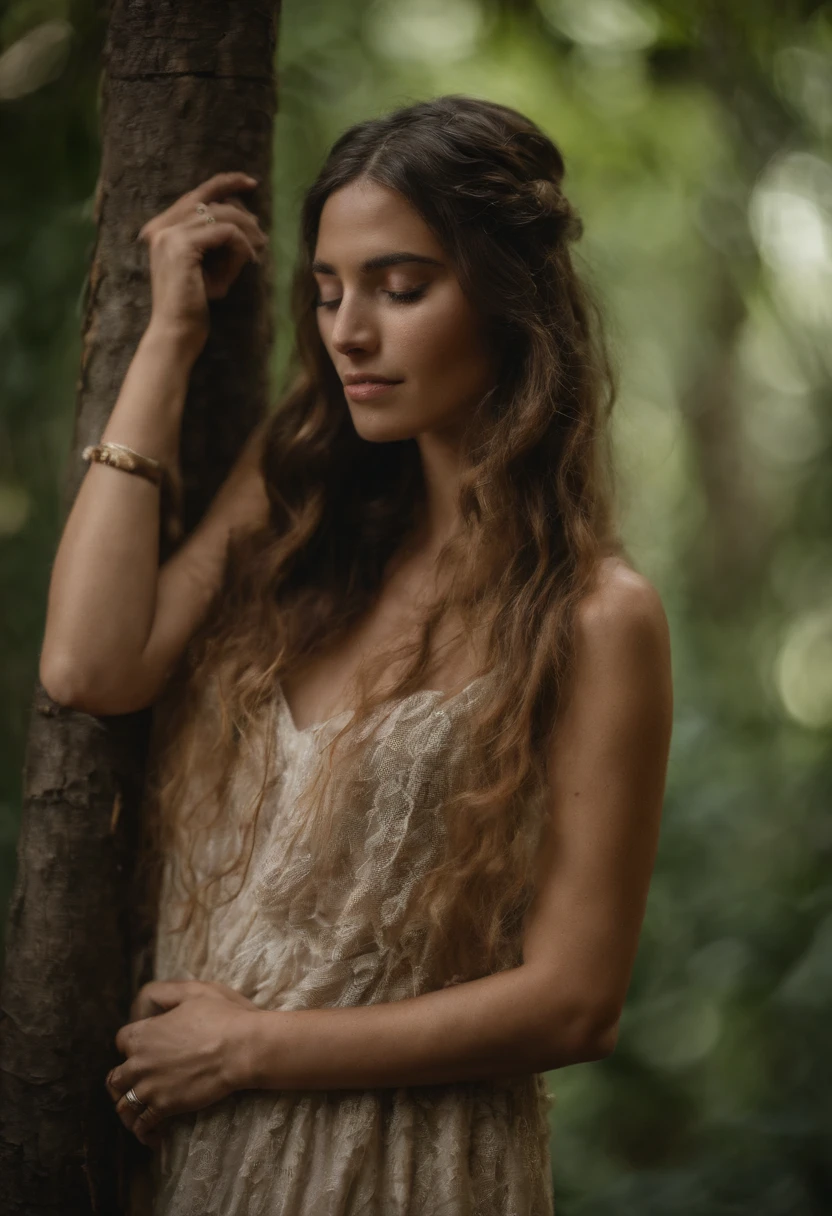 Jovem mulher de 25 anos,Com cabelo ruivo alranja longo e cacheado sedoso e macio,Olho azul detalhado e perfeito,com Sarda no rosto,Ultra Perfection,Qualidade de cinema,Vestindo um vestido verde agua longo hippie,Com uma flor natur detalhada e perfeita no cabelo,Em um templo antigo,Ultra HD,Lighting rpfeeita,Mega HD,Ultra 4K