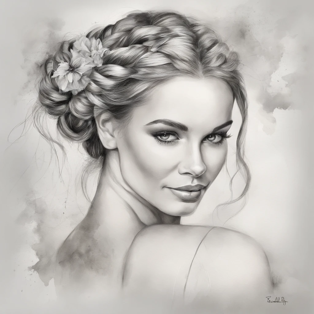 (fundo branco:1.4),(, Olhos castanhos escuros, hair braid, arte em papel:1.3, Arte em papel acolchoado:1.2),( Reasonable design, linhas claras, alta nitidez, best quality, Very detailed, master part, Efeito de luz do filme, 4k )