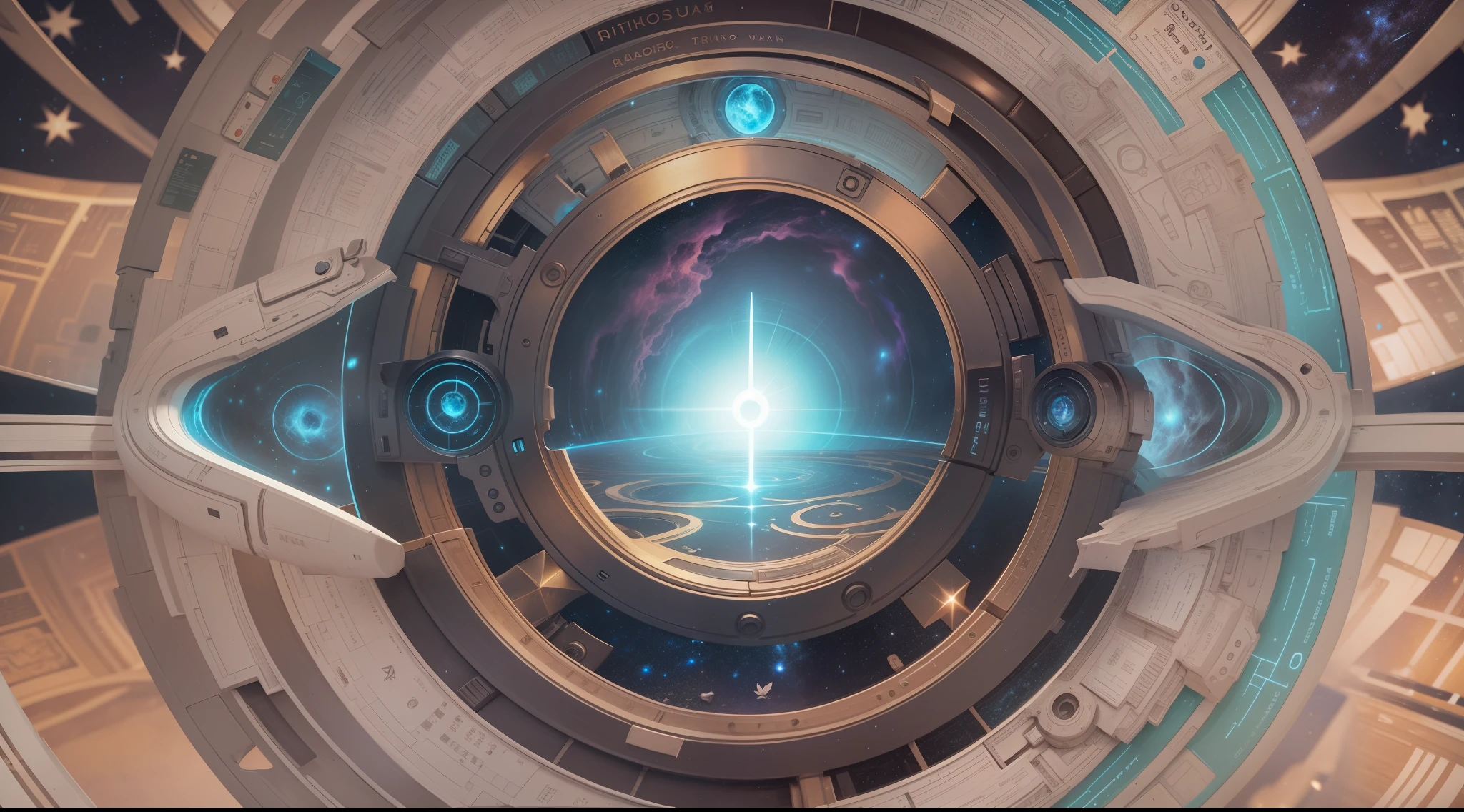 As he traveled back in his past, someone meets him in a Chronos Portal, river, galaxy
