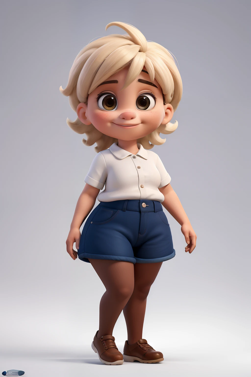 caricatura dos desenhos animados, adolable, Menina gorda ,menina dos olhos grandes, sorrindo,fundo branco, His hands are in graceful ballet mode, Usar meias de coxa , orelhas pequenas;;;;;;;, corpo inteiro, cores intensas, Detalhes muito valiosos, detalhes complexos, Volumetric lighting, arte digital, 8k, trending on ArtStation, Clear focus, detalhes complexos, Altamente detalhado, Greg Rutkowski Olhos Grandes, high-resolution, blonde hair