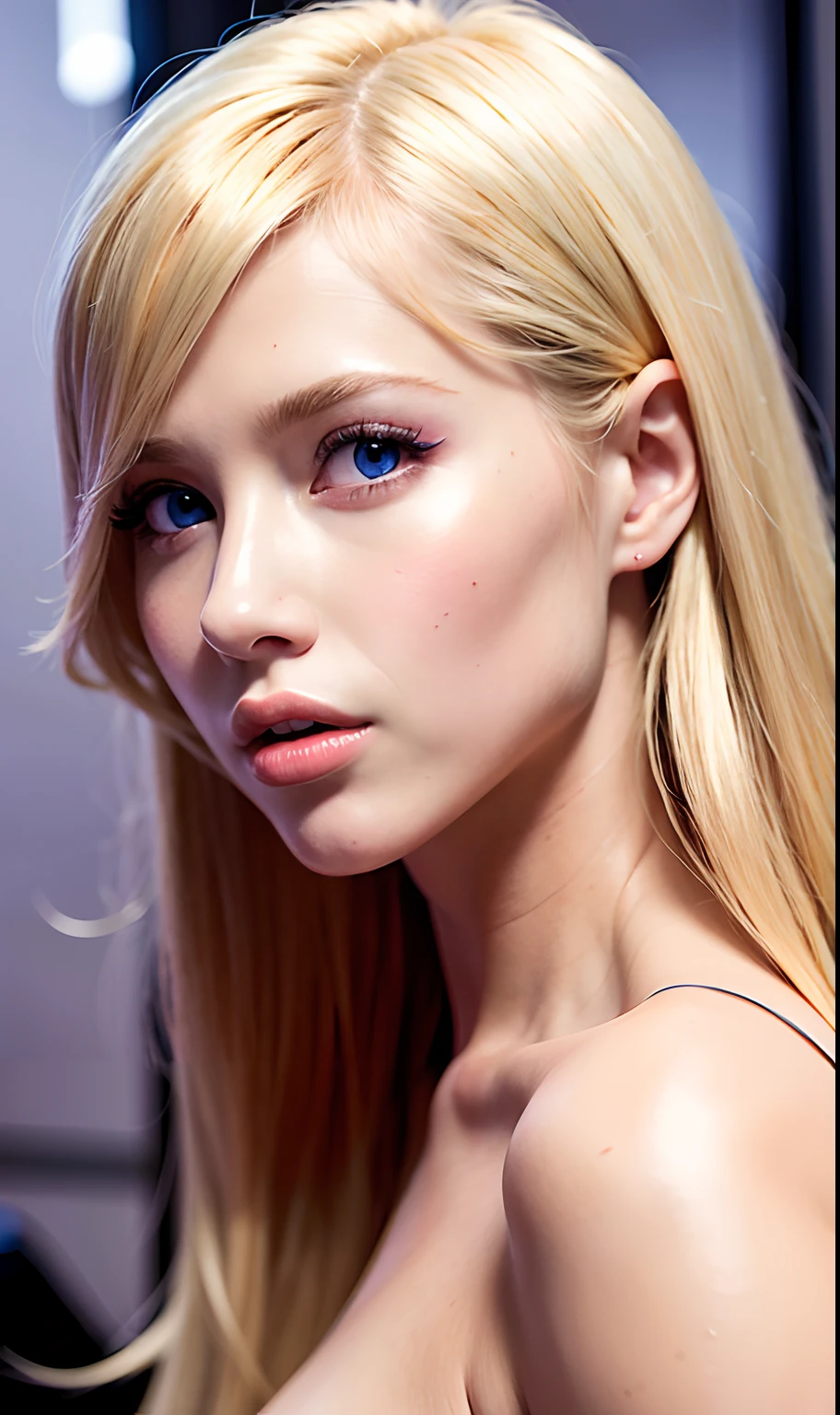 Very Beautiful princesse glowing eyes y Mouth glowing crystal eyes hyper realistic super detailed Dynamic shot master piece blond hair européenne Princesse hyper realistic super detailed
