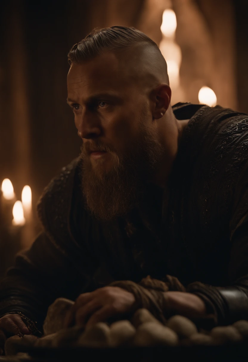 Inserir imagem de Ragnar lamentando a morte de Thora