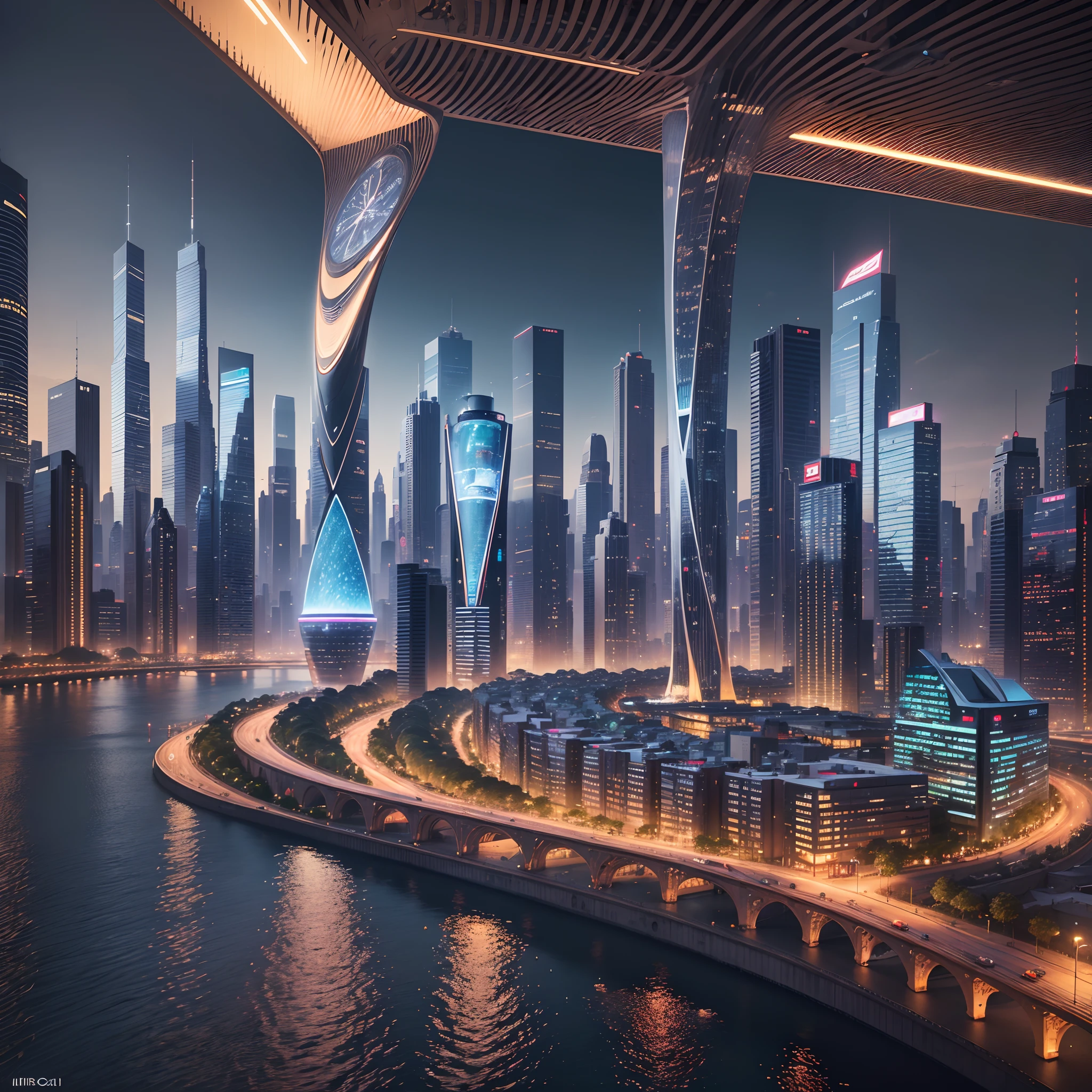 Enter a fascinating vision of the future through captivating futuristic imagery of the African city designed with African designs,african designed sculptures, Africa designed infrastructure, African designed spaceships, pierce the sky, The vibrant lights of the city that never sleeps. In the midst of a bustling cityscape, high-tech buildings, Its architectural marvels with african designs are enhanced in a futuristic style,The city is full of life,Full of life,Full of wealth。,Full of luxury。,Full of technology。。, State-of-the-art technology blends seamlessly with traditional African luxury urban structures. This stunning work of art, ,African beauty masked with highly detailed metallic and marble glossy features, use Pixai to bring powerful AI models to life, Show the limitless creativity and possibilities of our imagination. Experience the future of the cityscape at Pixai,Immerse yourself in a visionary world of art, cinematic lighting, artgerm style, bright vibrant colours, with iridescent light, highly realistic shot, highly realistic images, --auto --s2