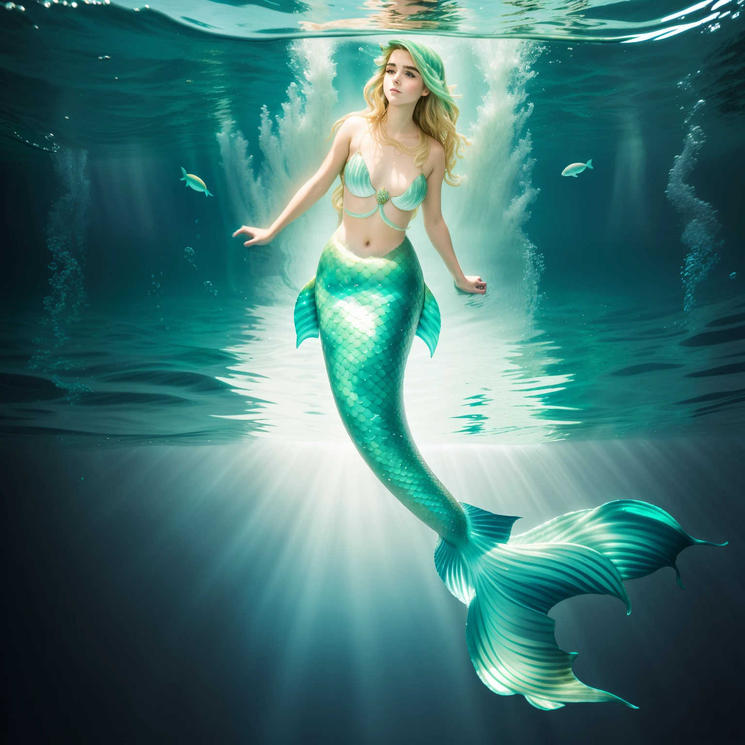 Head and water surface are separated、beautiful mermaid, mermaid, Portrait of the Mermaid, Mermaid Body, Emma Watson(Sea Mermaid), emma watson as a mermaid, a mermaid in the sea, kristen bell as a mermaid, Mermaid tail, Portrait of the Mermaid Queen, mermaids and fish, ariana grande as a mermaid, Little Mermaid