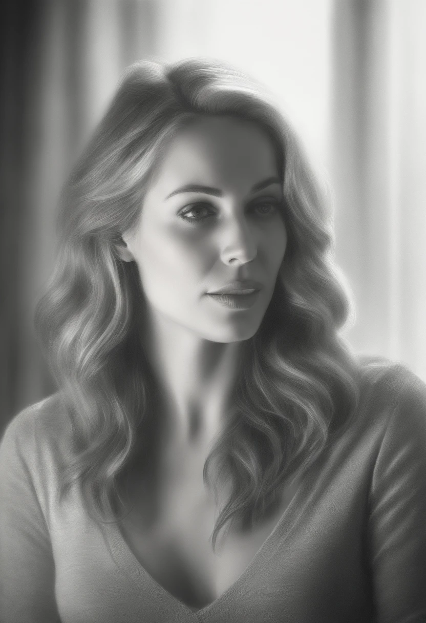 pencil sketch of a woman