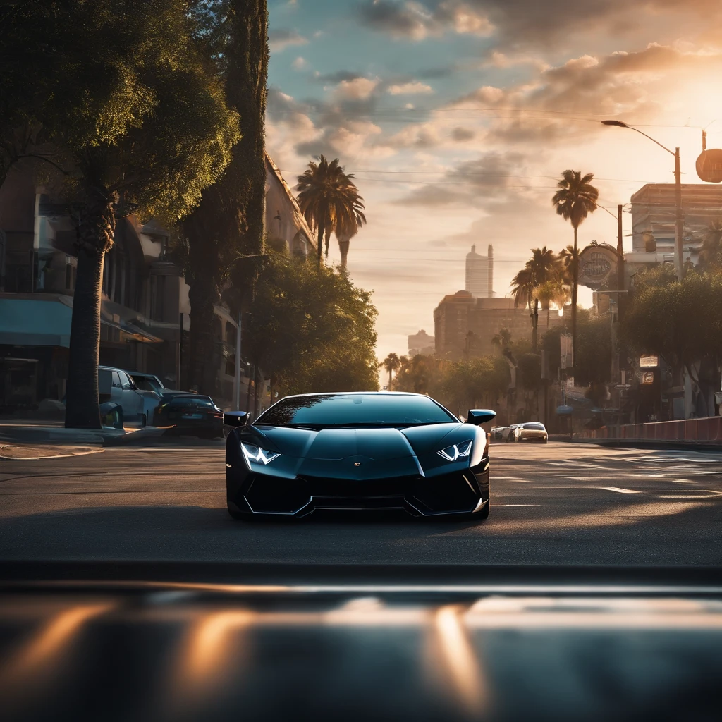 a close up of a lamborghini car parked on a city street, wallpaper mobile, cinematic poster, phone wallpaper, like matrix, motivational poster,black color lamborghini car, money raining from the sky,cinematic 4 k wallpaper, cinematic 4k wallpaper, matrix lut, poster!!!, gta v poster style, automotive photography, cinematic matte illustration, matte digital illustration, amazing wallpaper, matte painting movie poster, gta loading screen art, mobile wallpaper