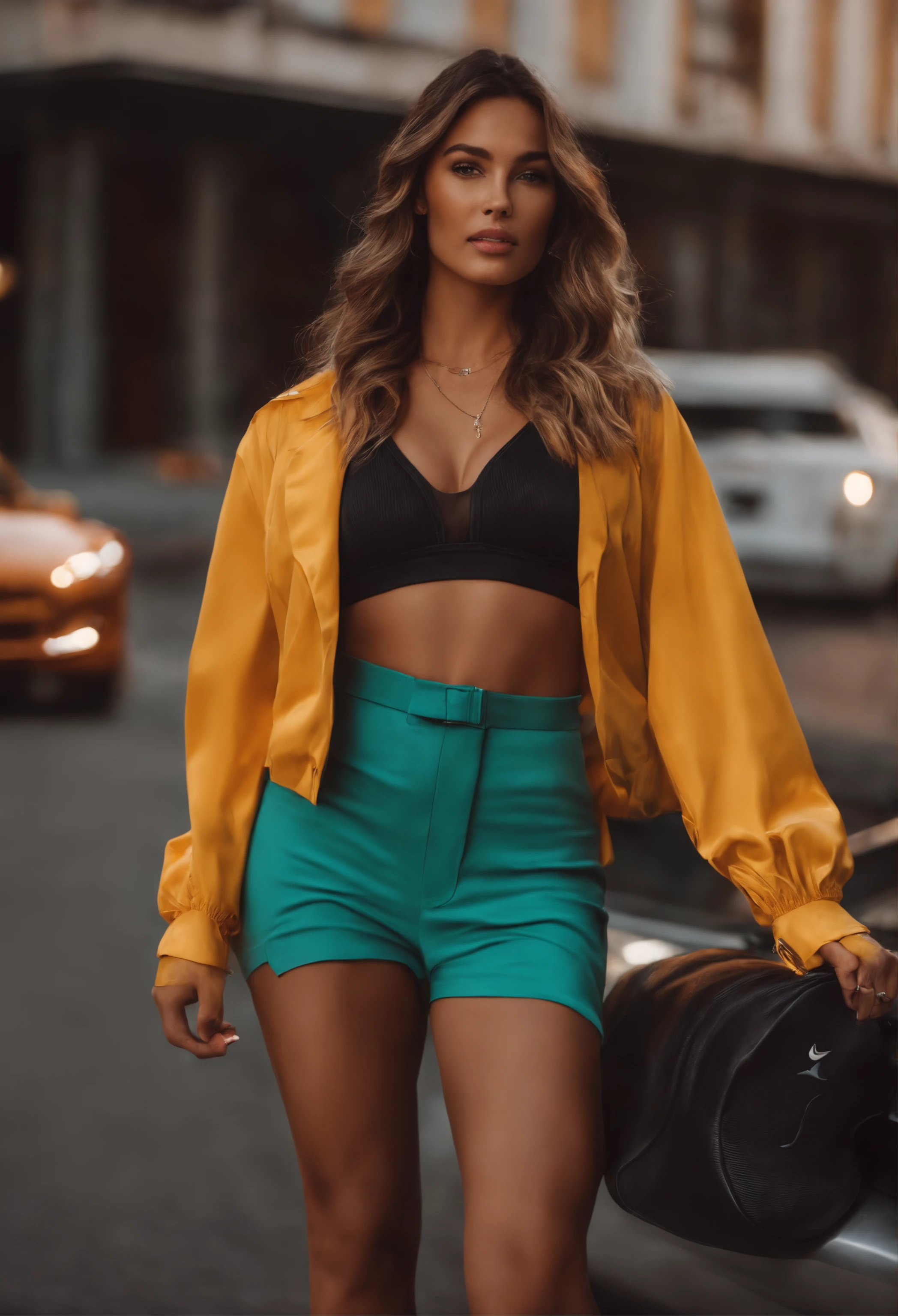 American sexy rich girl with nike brand clothes